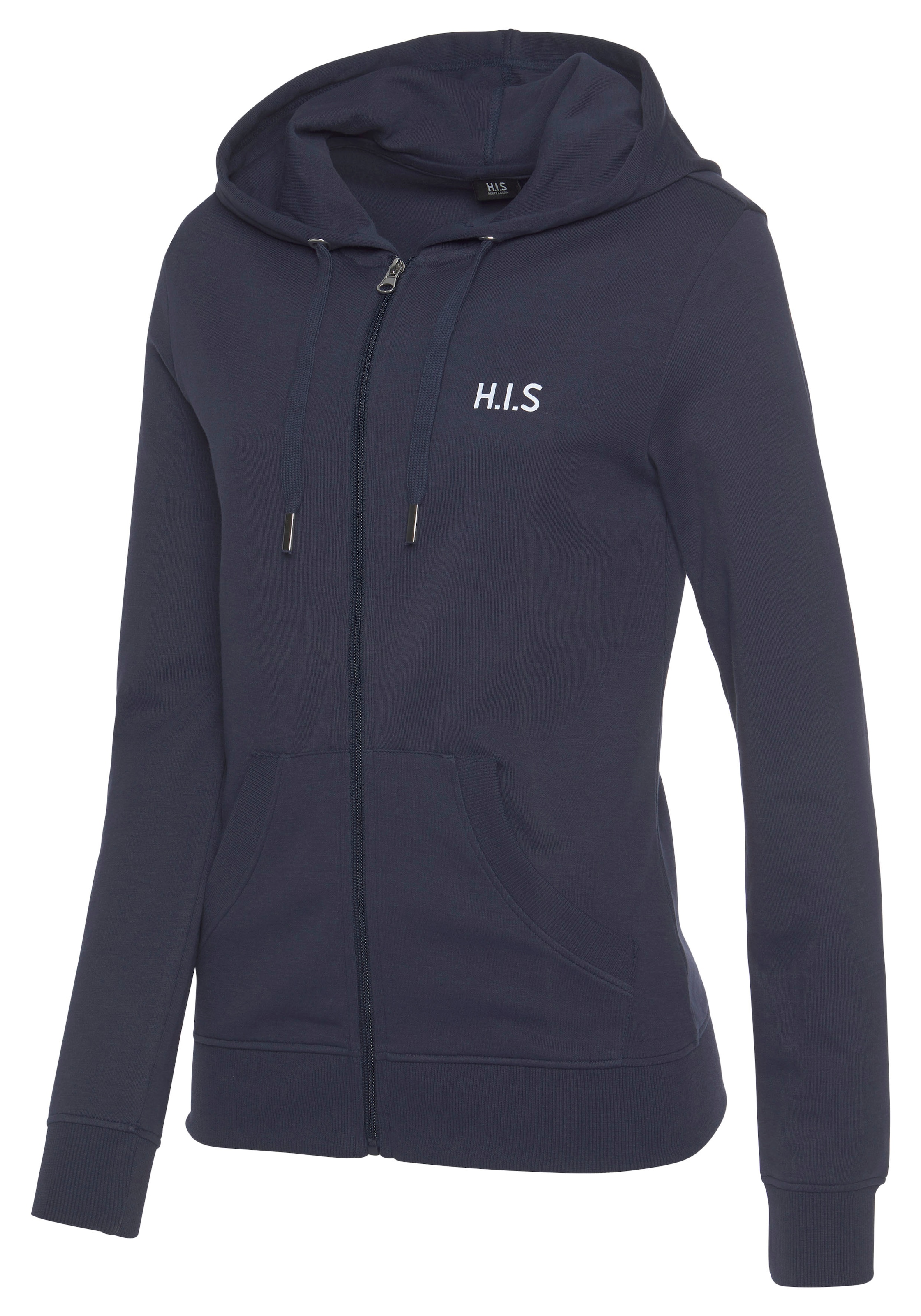 H.I.S Kapuzensweatjacke »-Loungejacke«, mit Kapuze und seitlichen Taschen, Loungewear