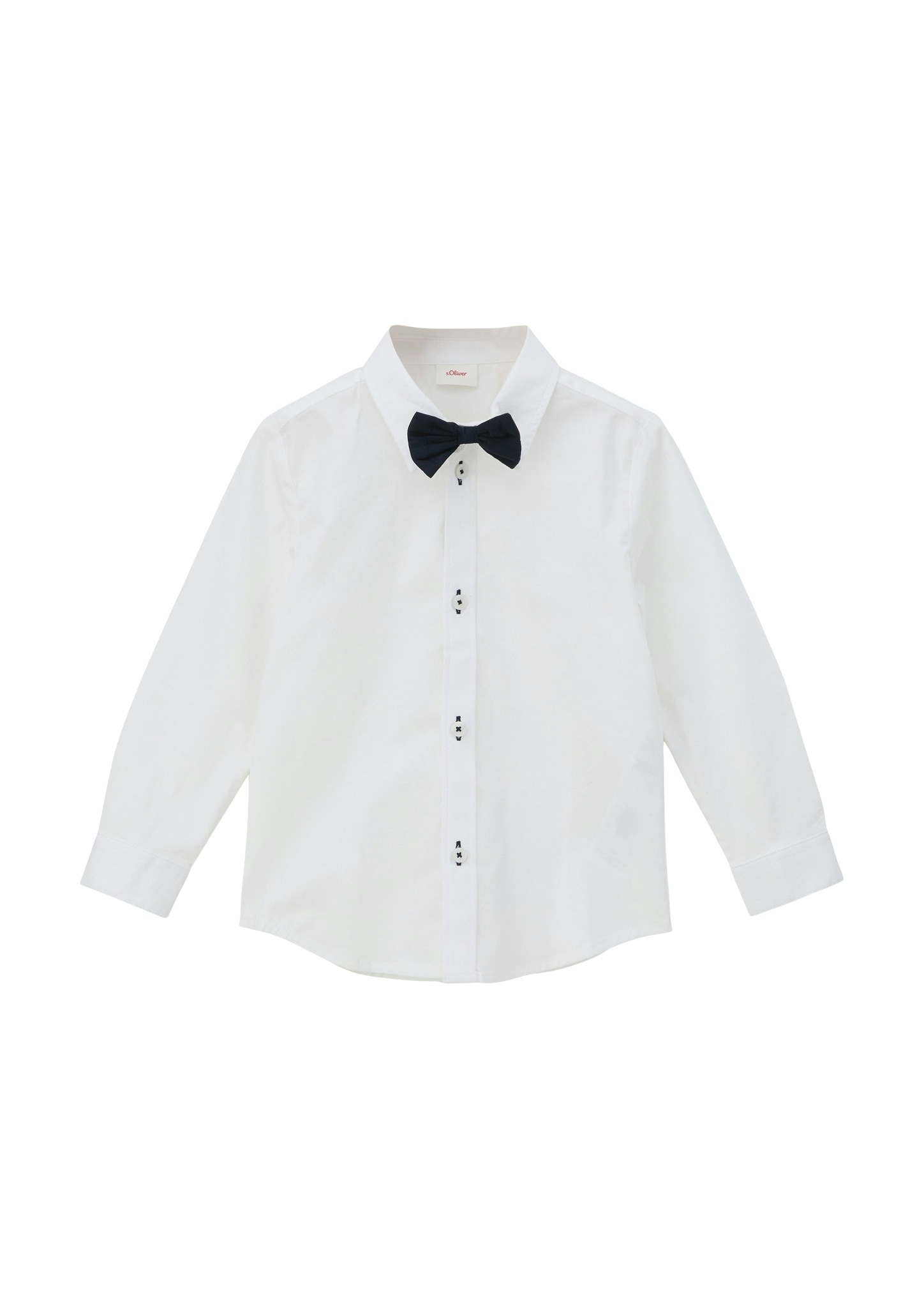 s.Oliver Junior Chemise à manches longues avec nœud papillon amovible, pour garçons