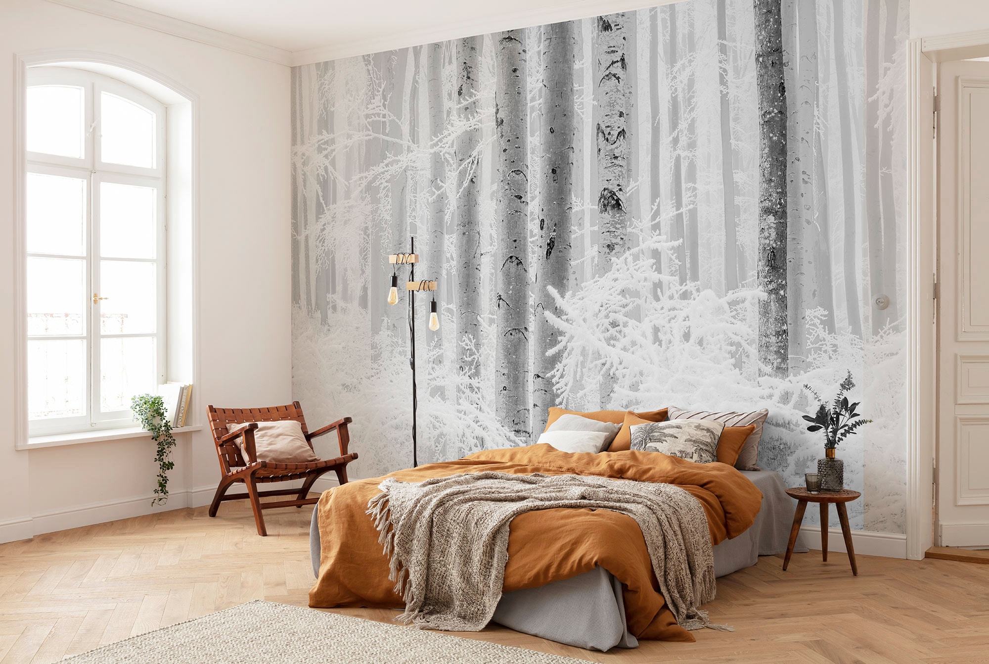 Komar Vliestapete »Digitaldruck Vlies - Winter Wood - Grösse 400 x 280 cm«, bedruckt, Wohnzimmer, Schlafzimmer