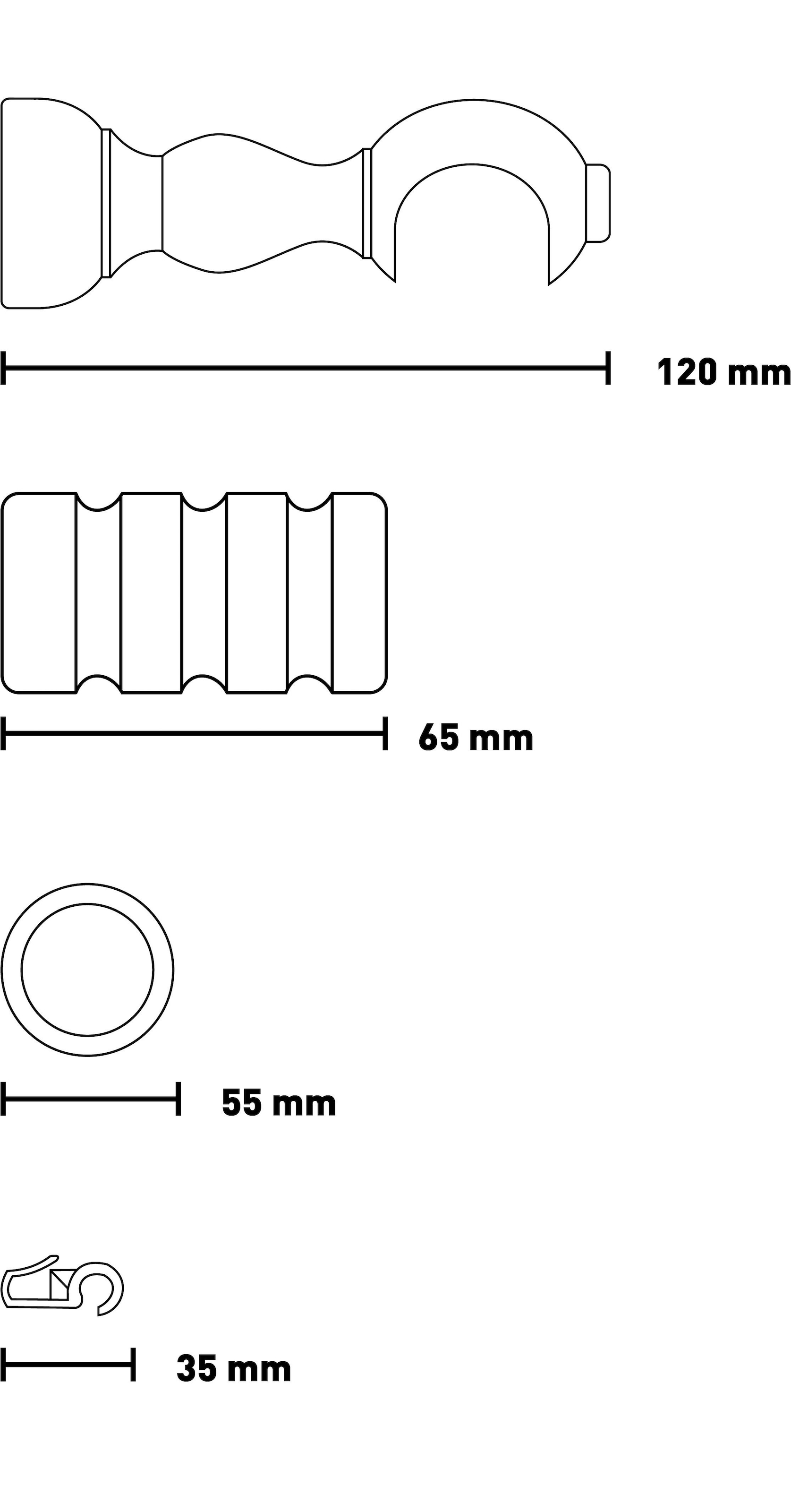 SN DECO GROUP Tringle à rideaux »Pisa« 1 course-läufig Fixmass