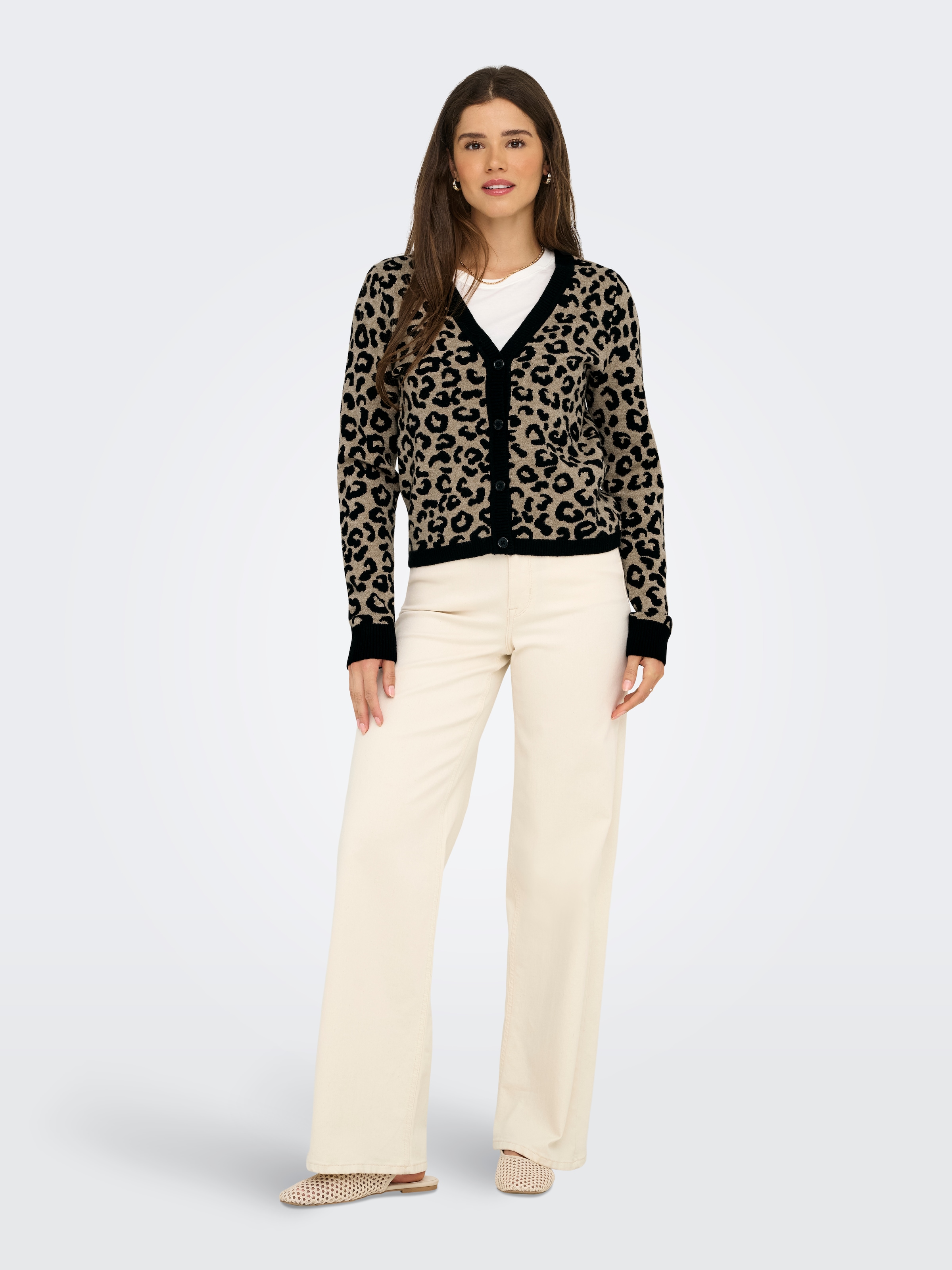 ONLY Veste en tricot »ONLLEO LS V-NECK CARDIGAN KNT NOOS«