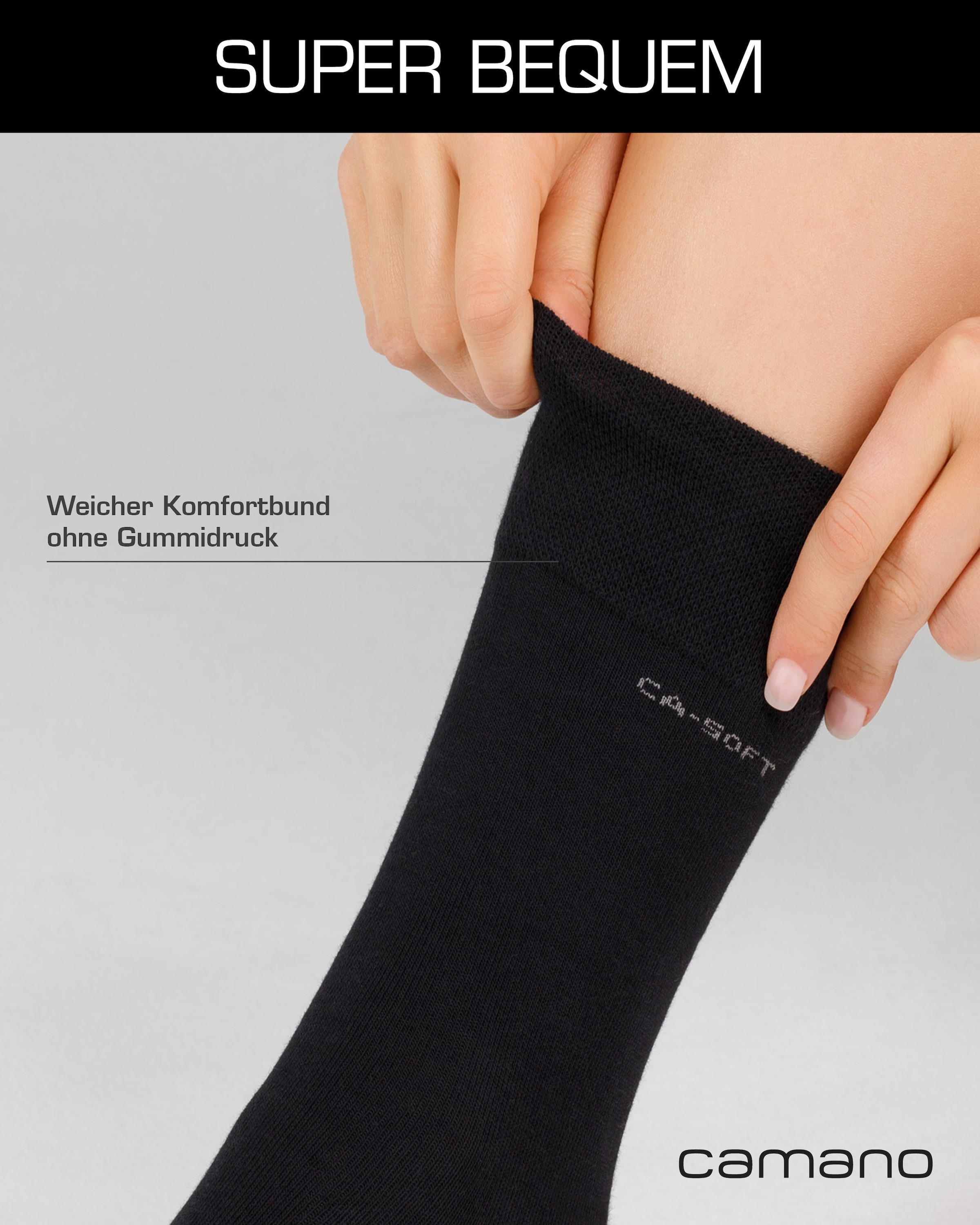 Camano Chaussettes »ca-soft« 4 Paar,  mit verstärktem Fersen- und Zehenbereich