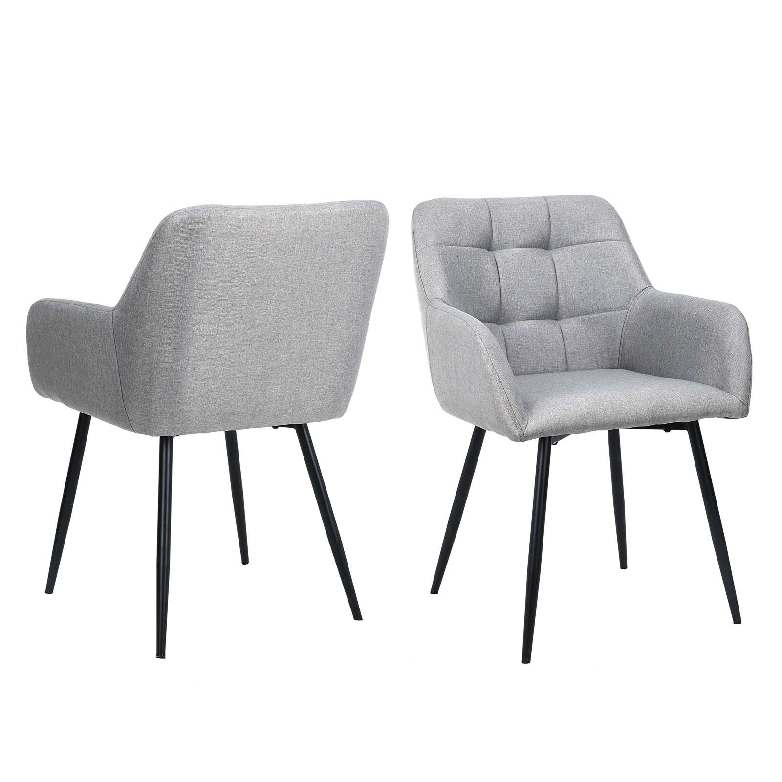 GOODproduct Esszimmerstuhl »Bostony« () 2 Stk.gepolsterte Rückenlehne, Armlehne und Sitzfläche, Sitzhöhe 49 cm