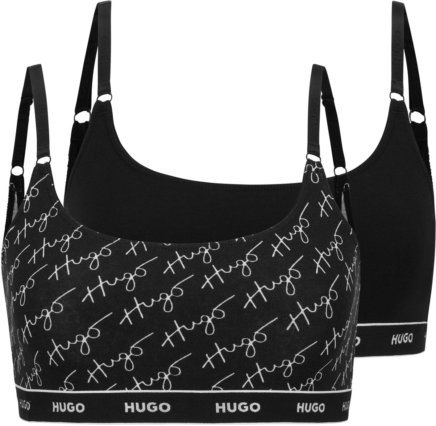 HUGO Underwear Bralette-BH »TWIN BRALETTE STRIPE«, (Packung, 2 tlg.), mit verstellbaren Logo-Trägern