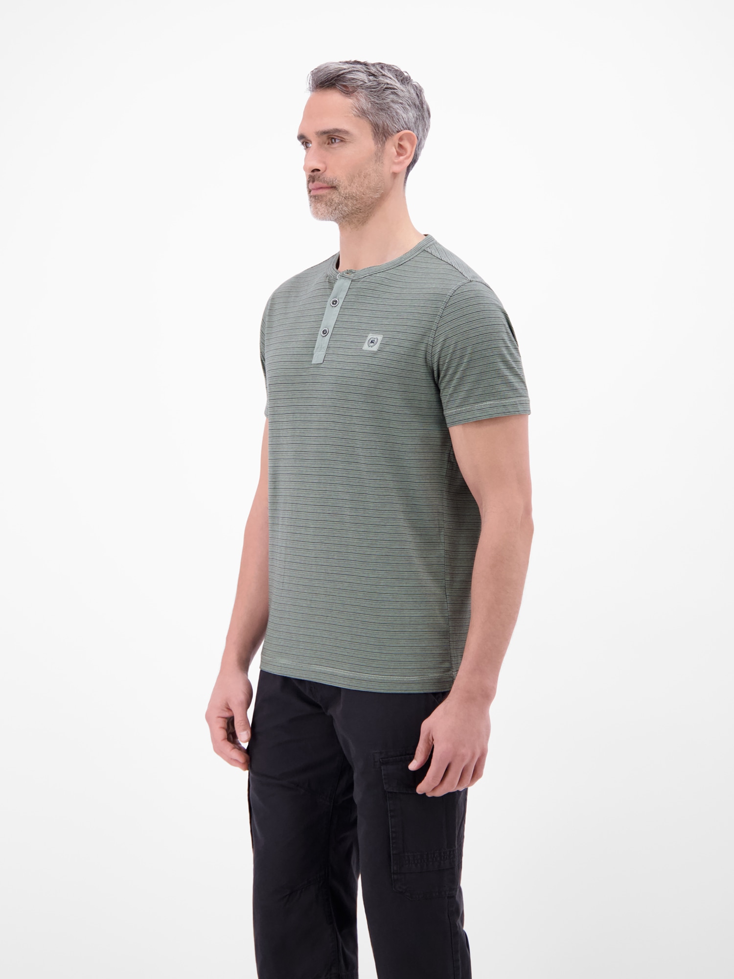LERROS T-shirt à manches courtes avec col Serafino