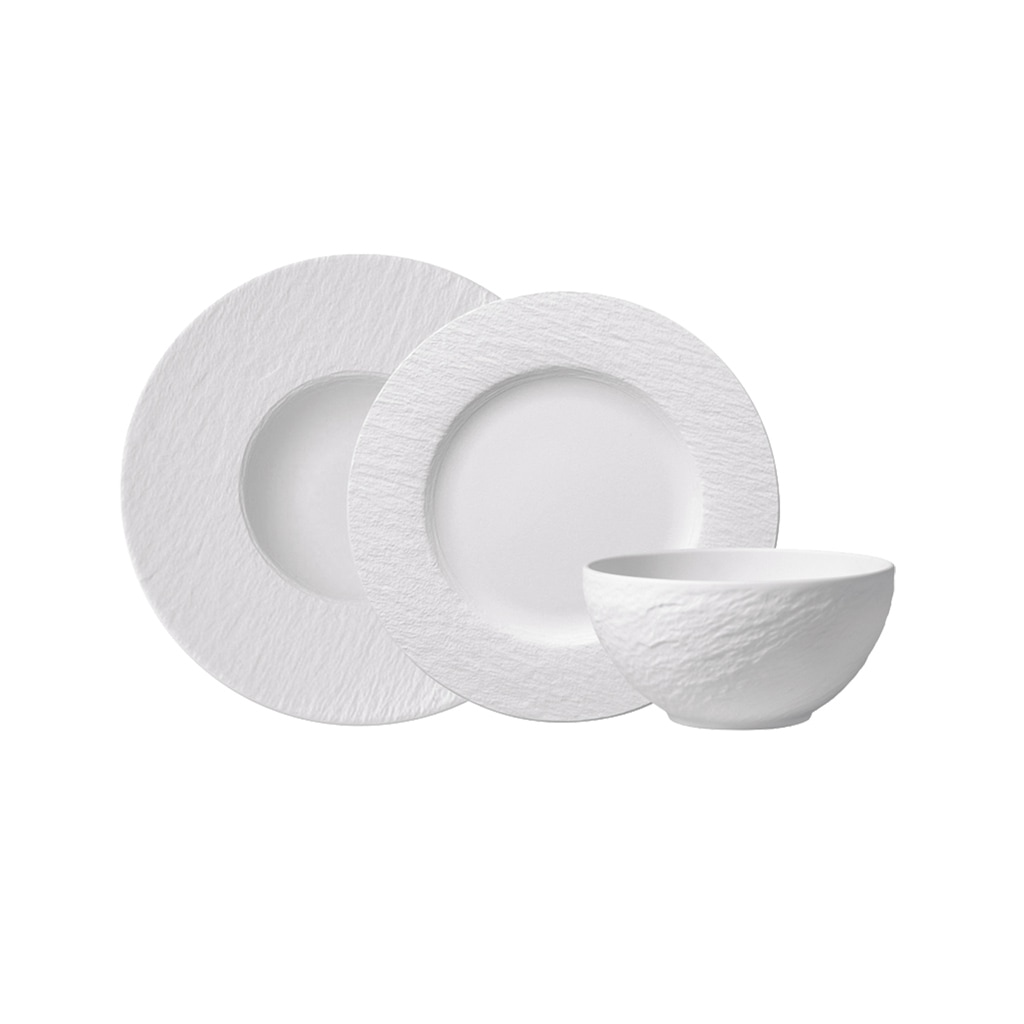 Image of Villeroy & Boch Geschirr-Set "Manufacture Rock blanc" Made in Germany, Fine China Porzellan