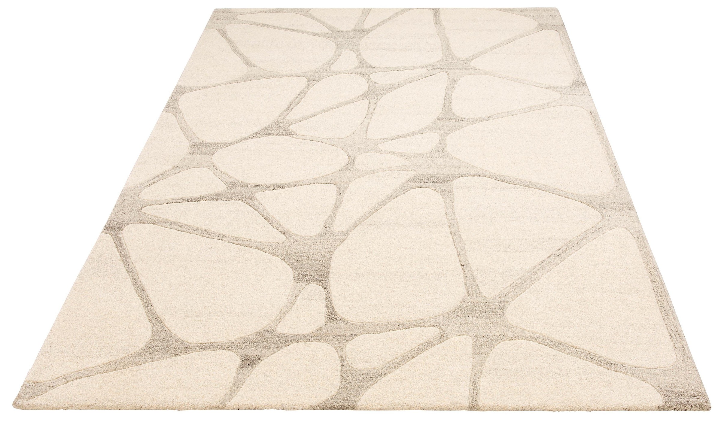 Image of Theko Exklusiv Wollteppich »Almina«, rechteckig, 14 mm Höhe, reine Wolle, Handgearbeiteter Konturenschnitt, Wohnzimmer bei Ackermann Versand Schweiz