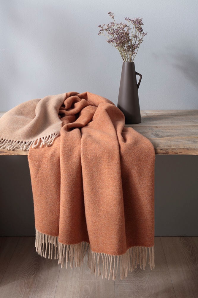 Biederlack Couverture d'intérieur »Soft Impression im Doubleface-Look« Wolle-Kaschmir-Mix