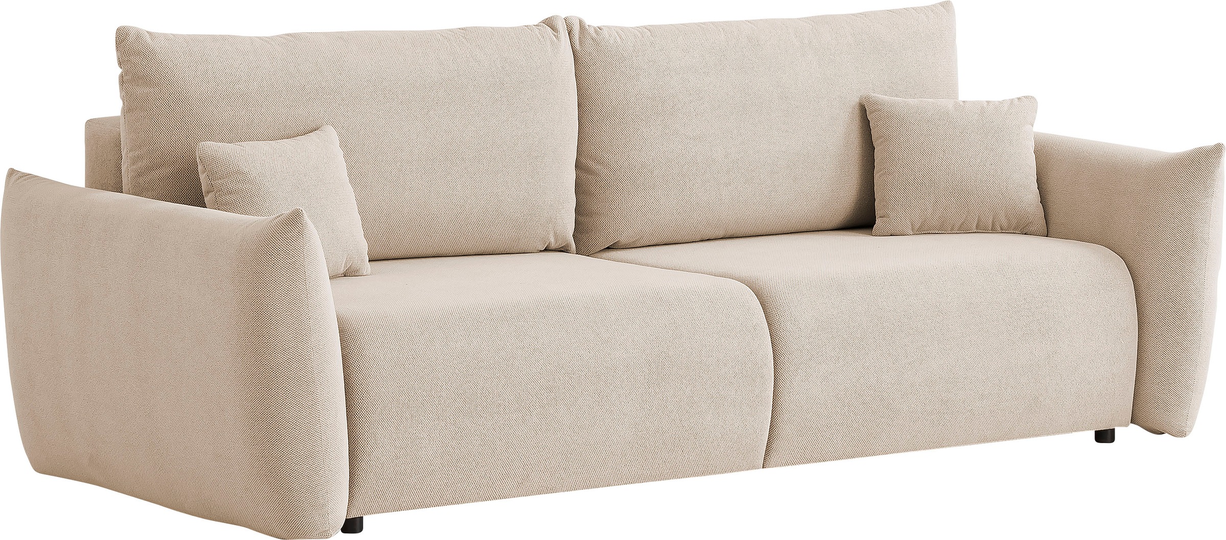 Home affaire 3-Sitzer »MAVAS Schlafsofa mit Bettkasten« ca.240/108cm (Liegefläche 212/145 cm), Cord, Chenille, Struktur