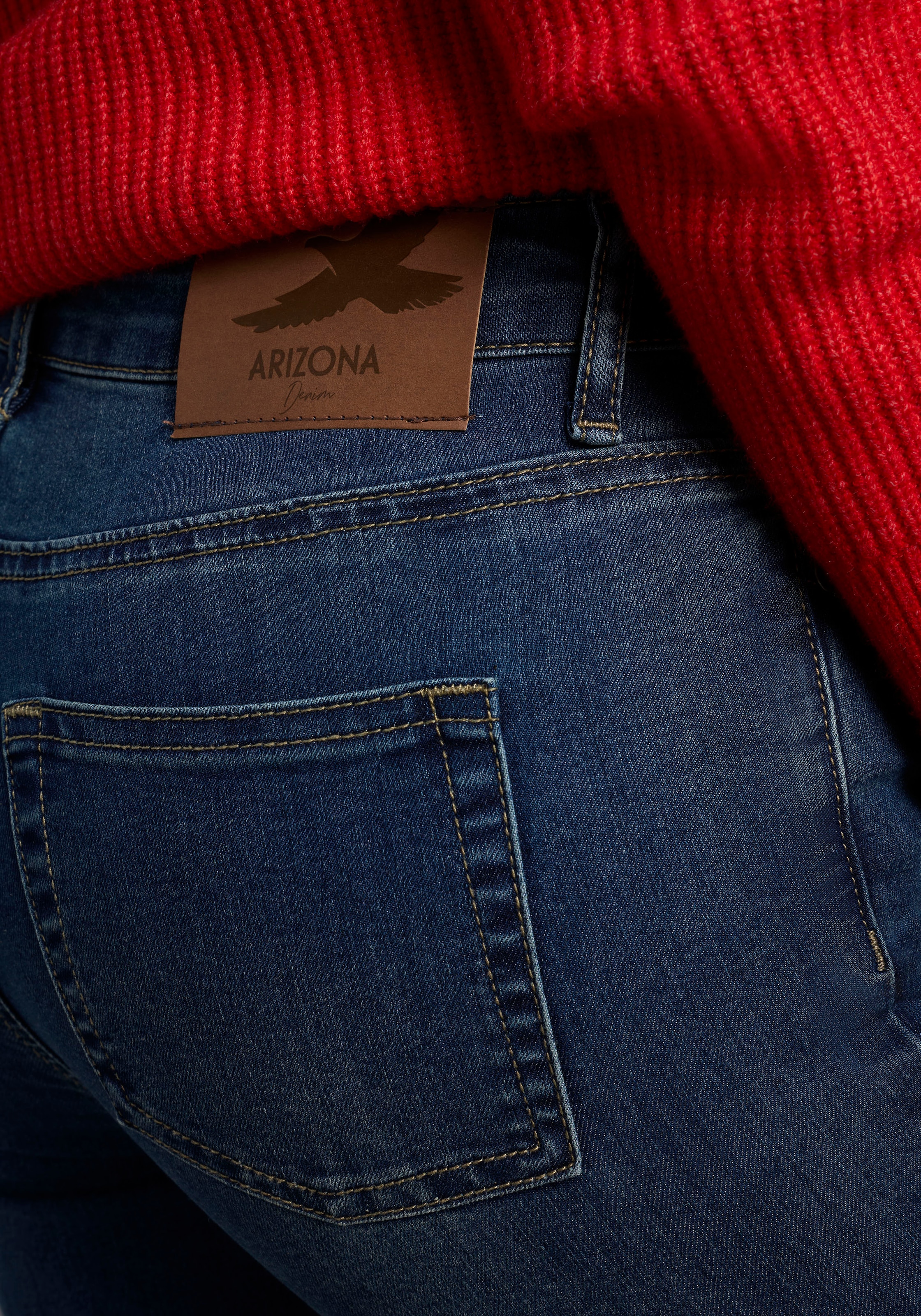 Arizona 7/8-Jeans »Shaping« eng anliegend,  Röhrenjeans,  Used-Waschung,  High-Waist,  7/8-Länge