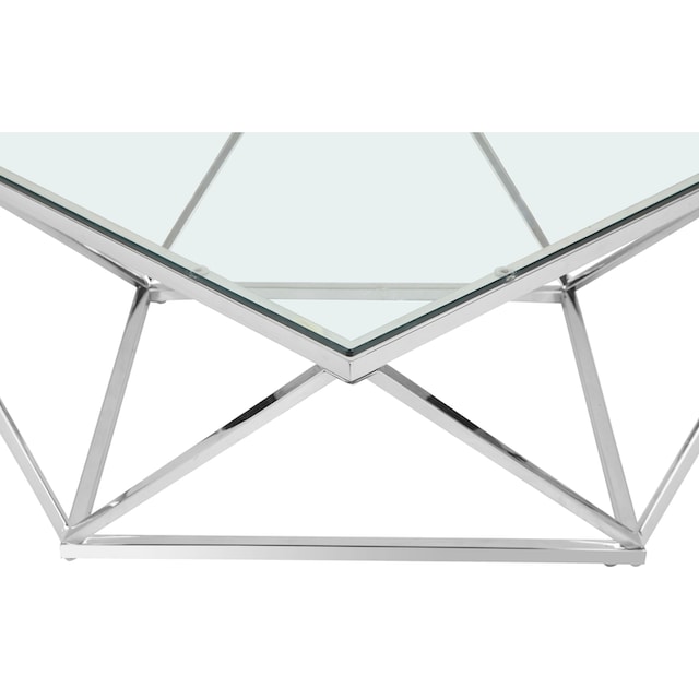 andas Couchtisch »Jävre«, (1 St.), mit Tischplatte aus Glas, geometrisches  Gestell aus Metall, Höhe 45 cm bequem kaufen