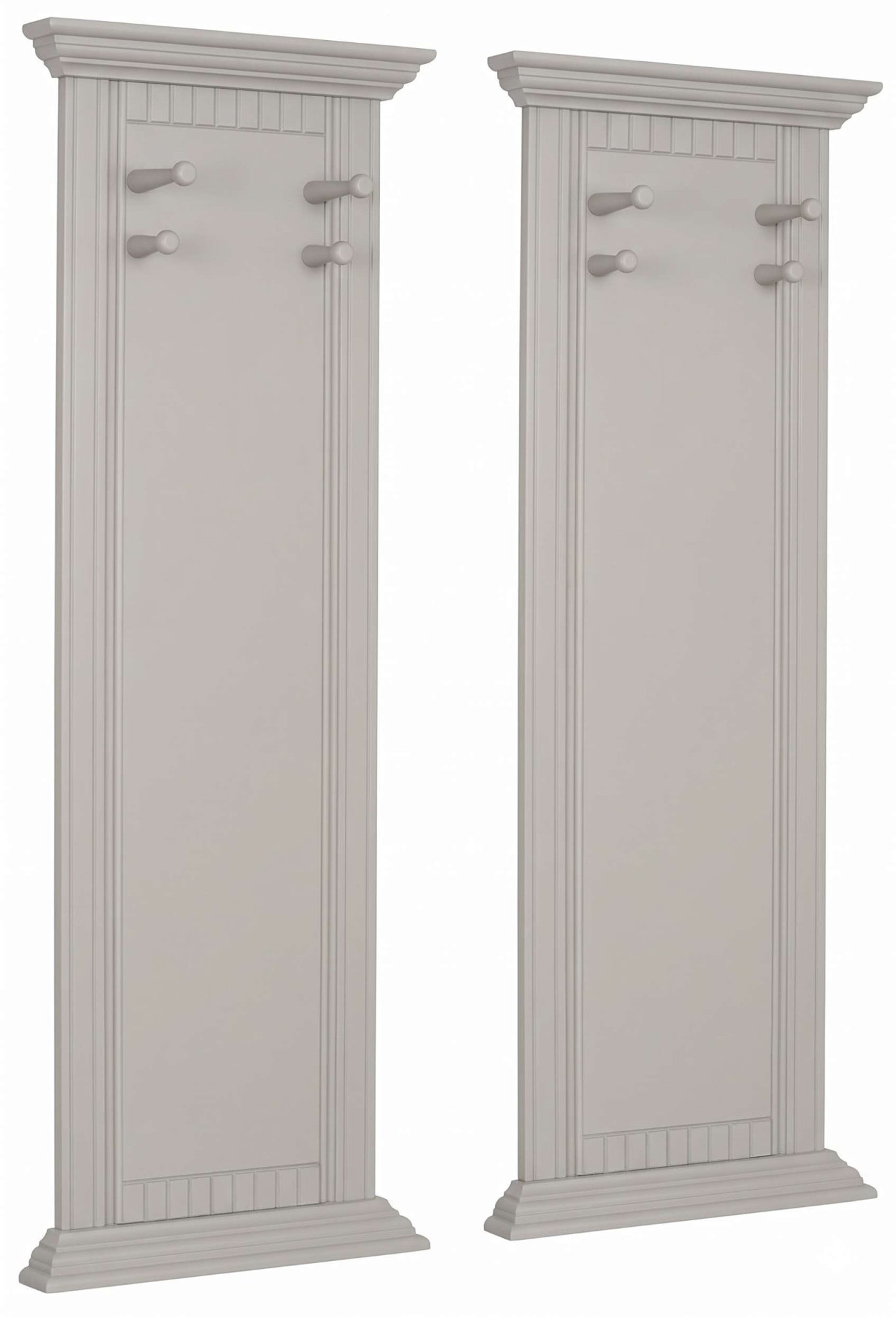 GOODproduct Garderobenpaneel »Rustic« 2 Stk. tlg. (2 Stück), aus massiver Kiefer, mit dekorativen Fräsungen