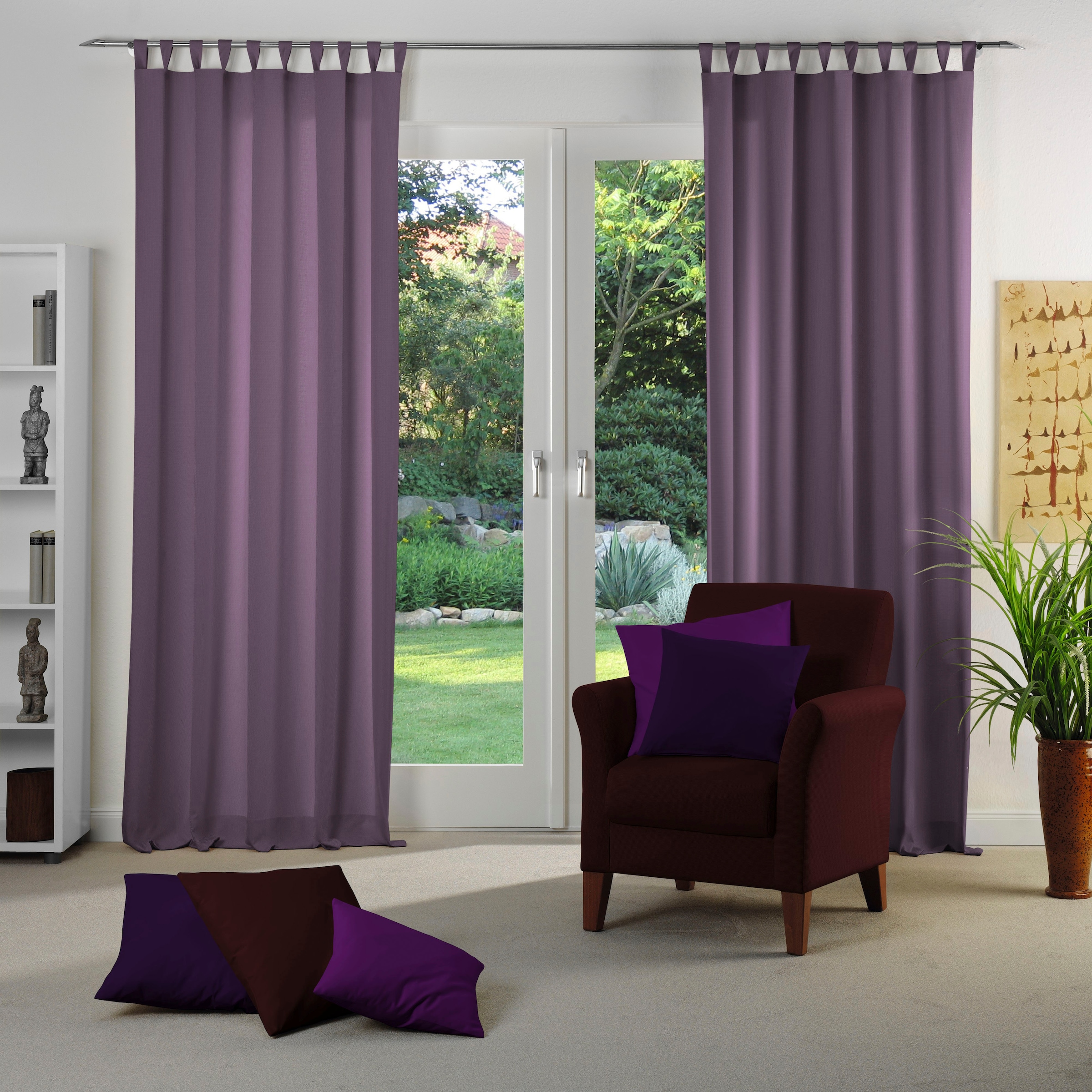 Adam Vorhang »Uni Collection« Schlaufen 1 Stk. tlg. Blickdichter aus 100% Bio-Baumwolle