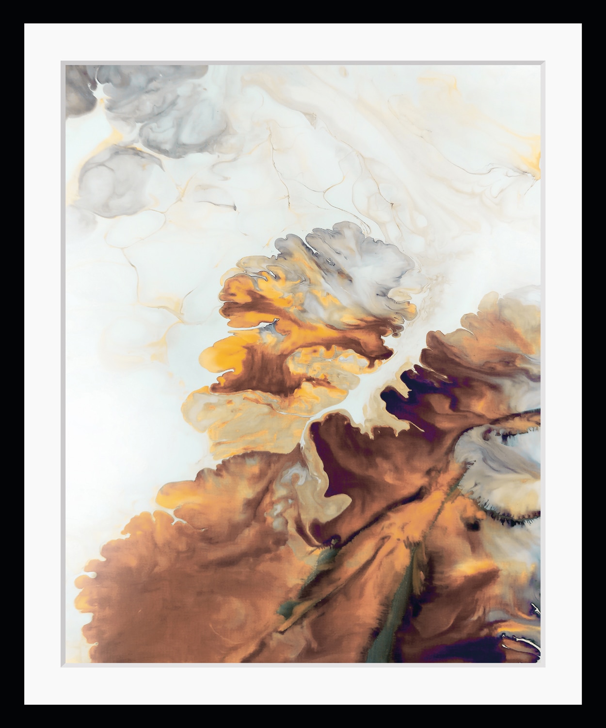 Image of queence Bild "Benny" Abstrakt Spa Spirituelle Bilder Stein HD Premium Poster-Druck inkl. Holzrahmen