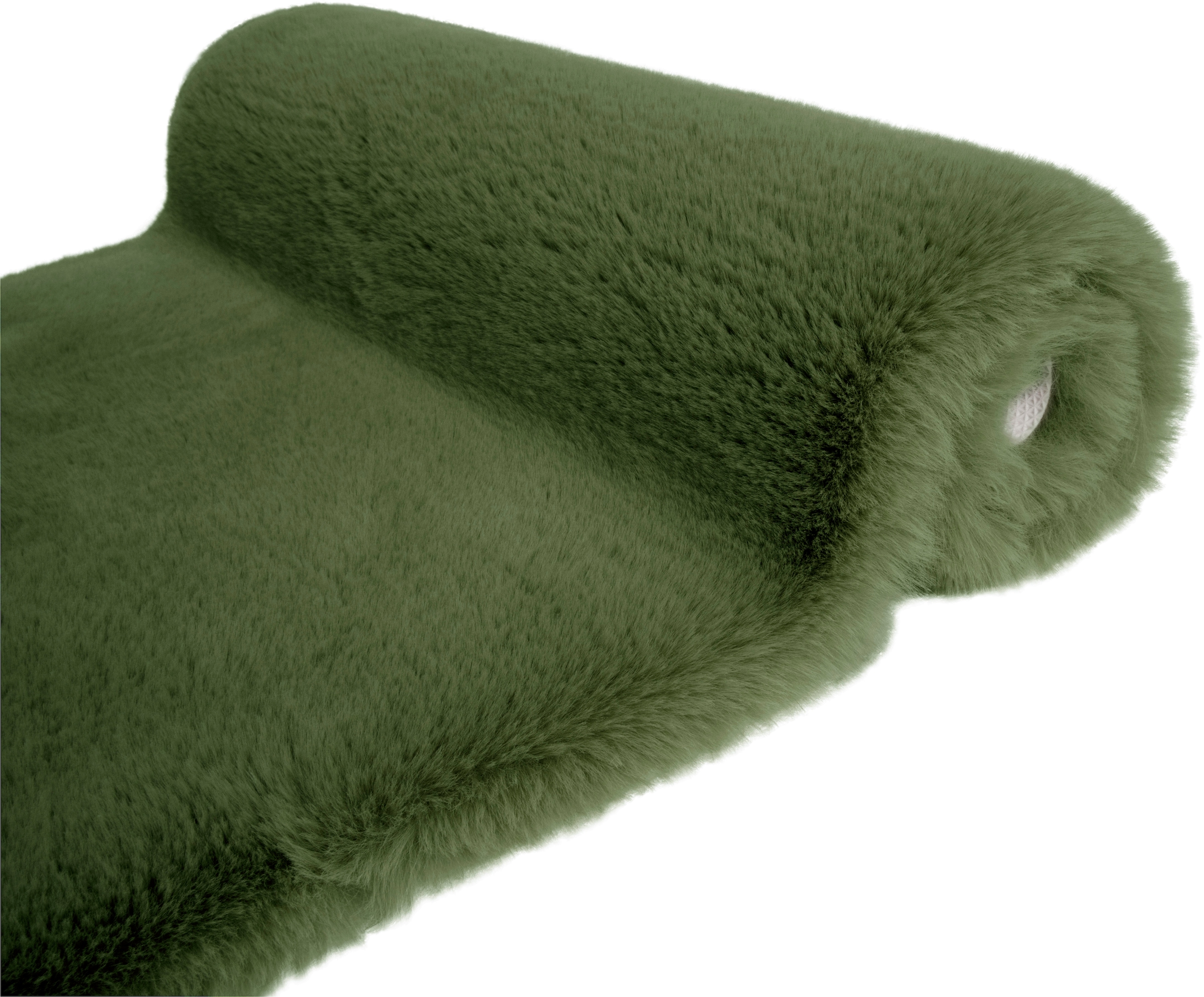 my home Tapis de bain »Rabbit Badematten, Badvorleger, Badezimmer Teppich« Höhe 30 mm Kaninchenfell-Haptik, Badteppich, rechteckig, rund & als 3-tlg. Set