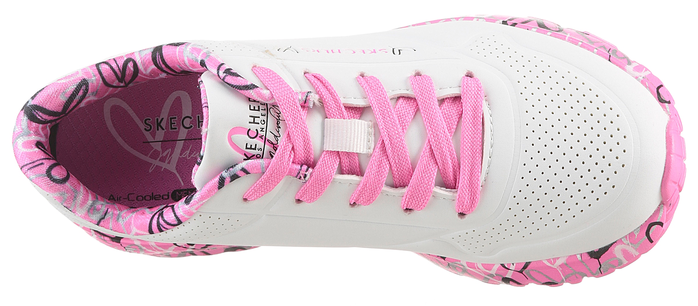 Skechers Sneaker »UNO LITE-LOVELY LUV«  , Schnürschuh mit bedruckter Sohle, Grössenschablone zum Download