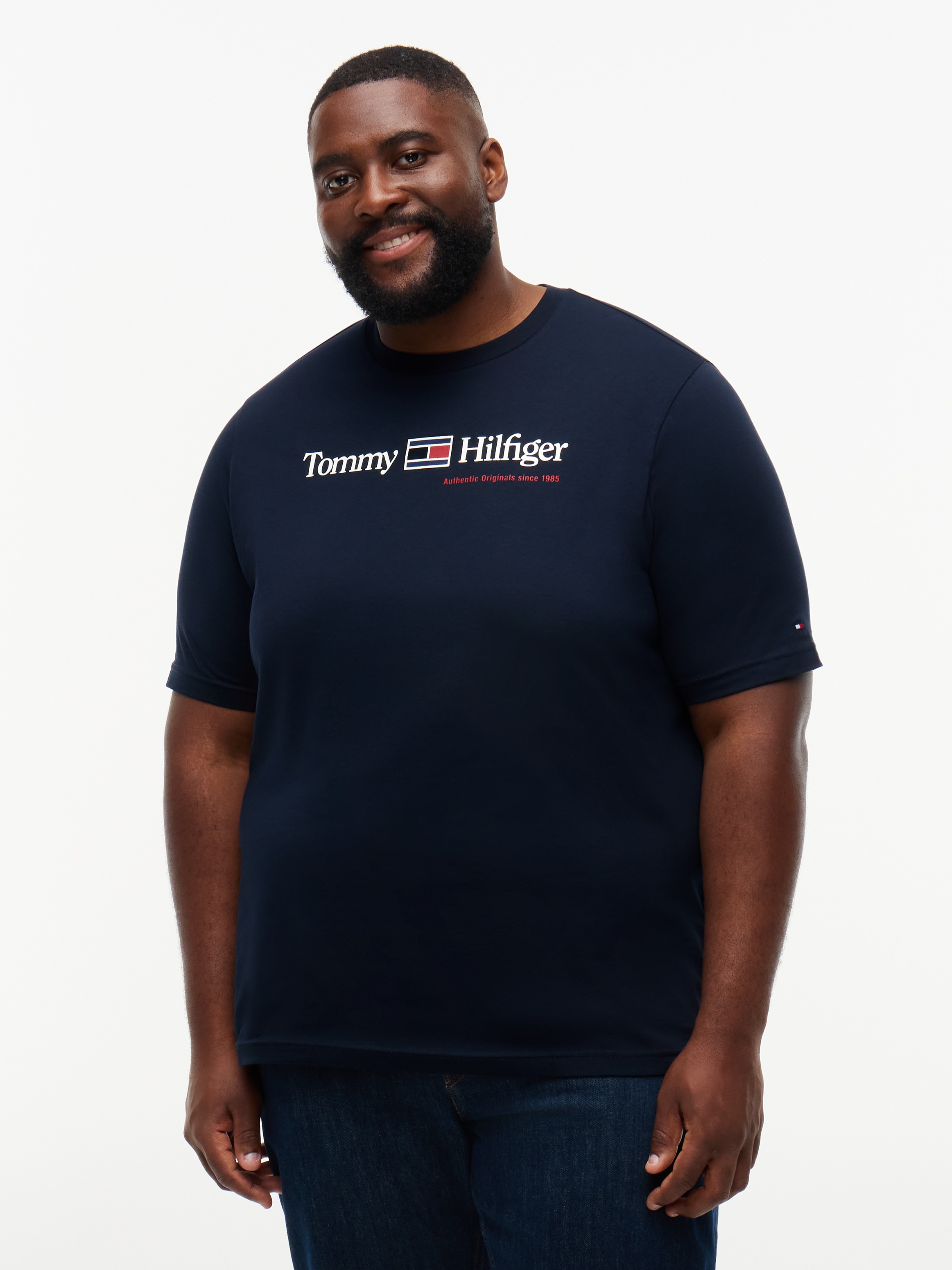 Image of Tommy Hilfiger Big & Tall T-Shirt "BT-BRAND LOVE RWB GRAPHIC" Grosse Grössen
