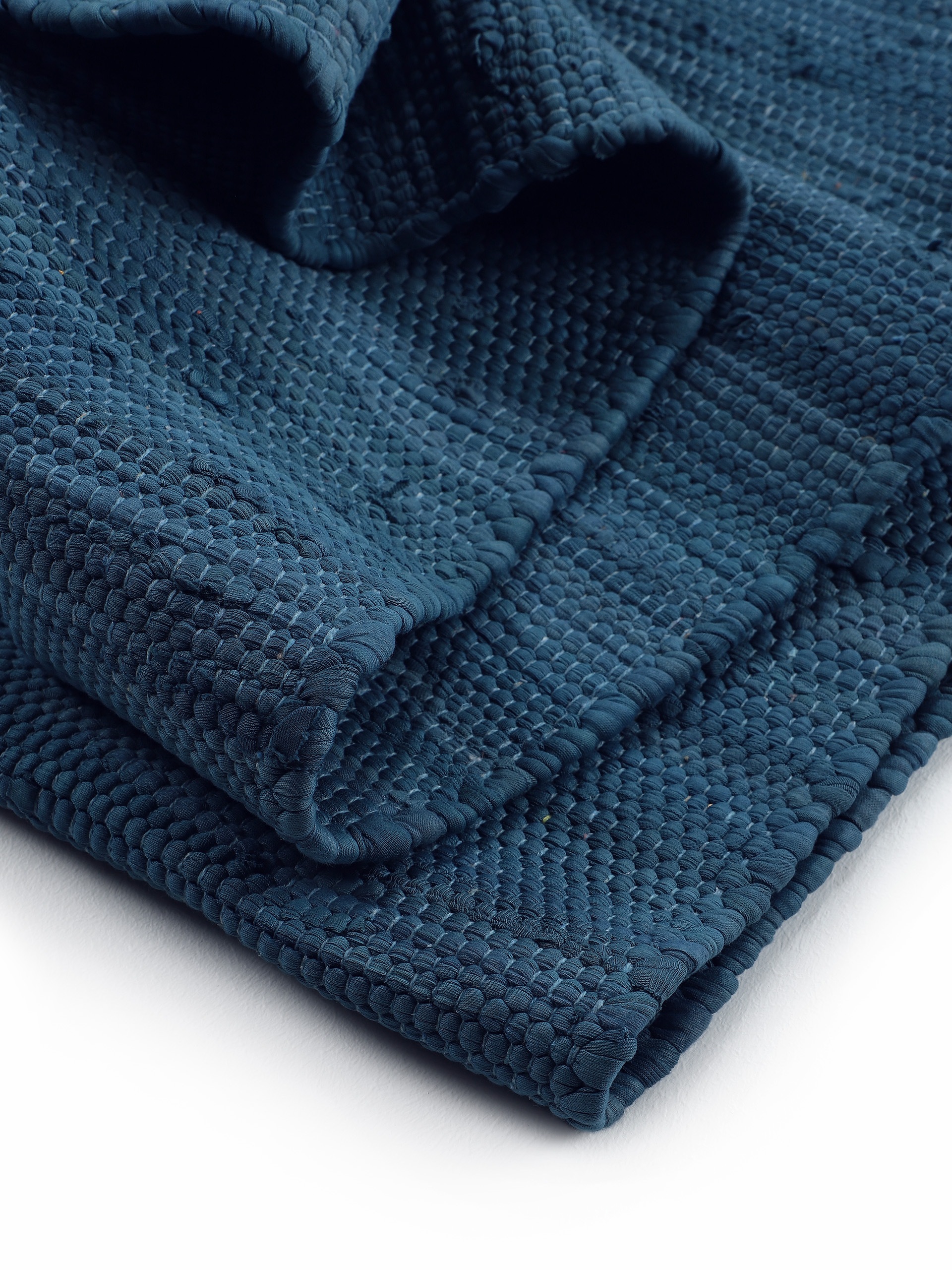 carpetfine Teppich »Kelim Chindi uni, auch als Läufer«, rechteckig, 5 mm Höhe, Wendeteppich, reine Baumwolle, handgewebt, Uni-Farben, mit Fransen