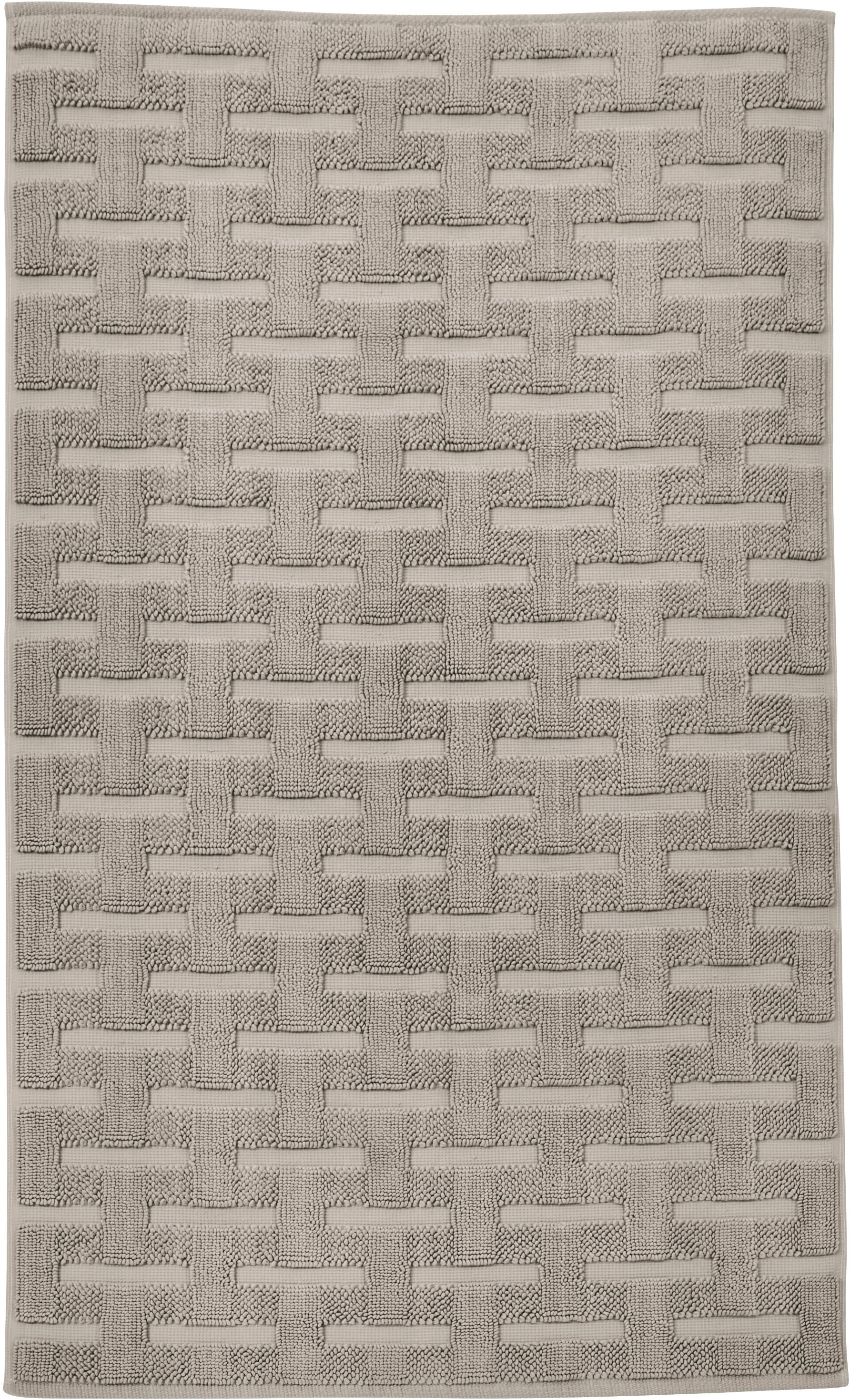 Image of done.® Badematte »Delia«, Höhe 10 mm, rutschhemmend beschichtet, fussbodenheizungsgeeignet, Badteppich, Uni-Farben, Hoch-Tief Effekt, reine Baumwolle, waschbar bei Ackermann Versand Schweiz