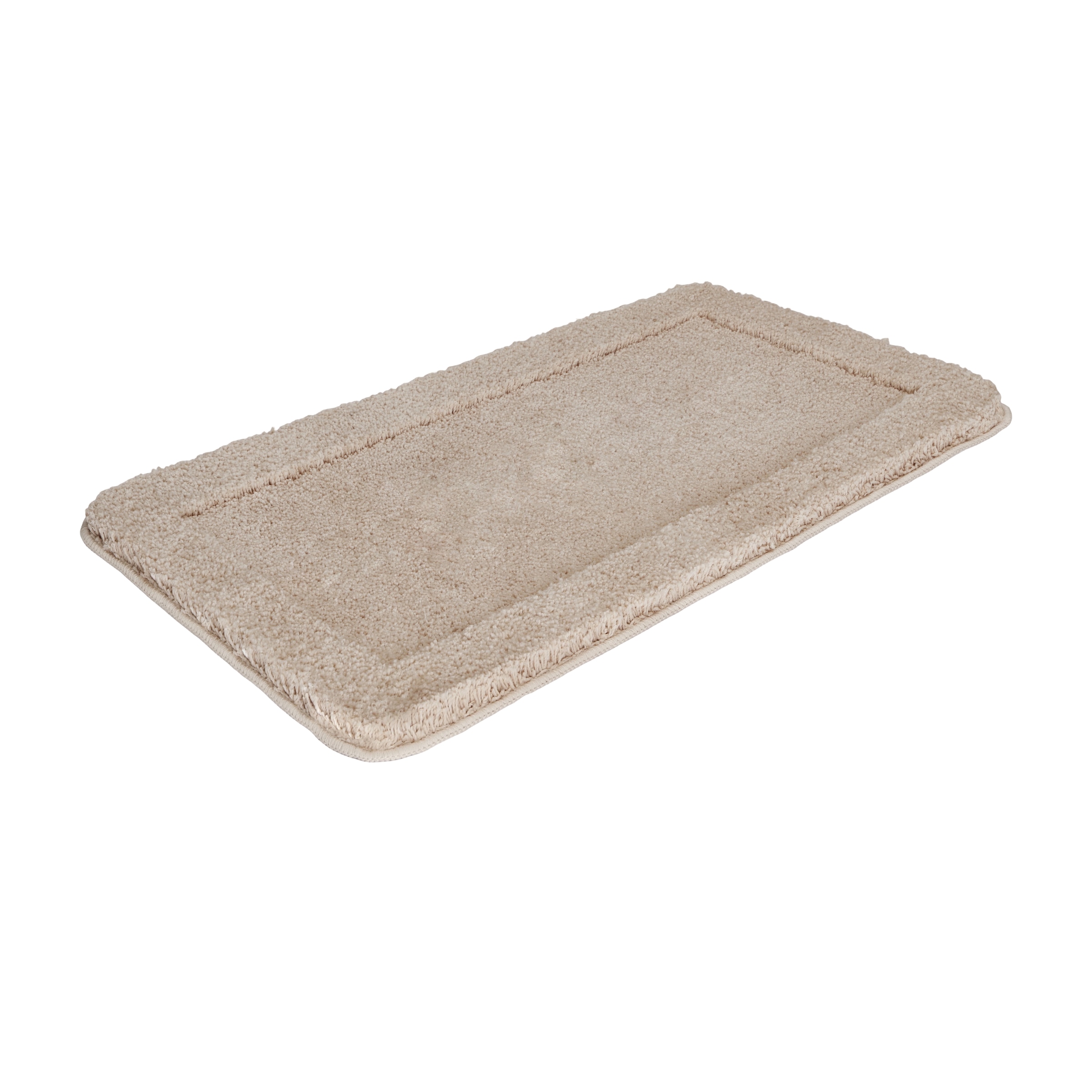 GOODproduct Tapis de bain »Sanremo mit Rahmen, Badvorleger, Badezimmer, sehr weich, Hoch-Tief« Höhe 25 mm revêtement antidérapant Séchage rapide | compatible chauffage au sol Tapis de bain uni, rectangulaire, disponible en set de 3 pièces