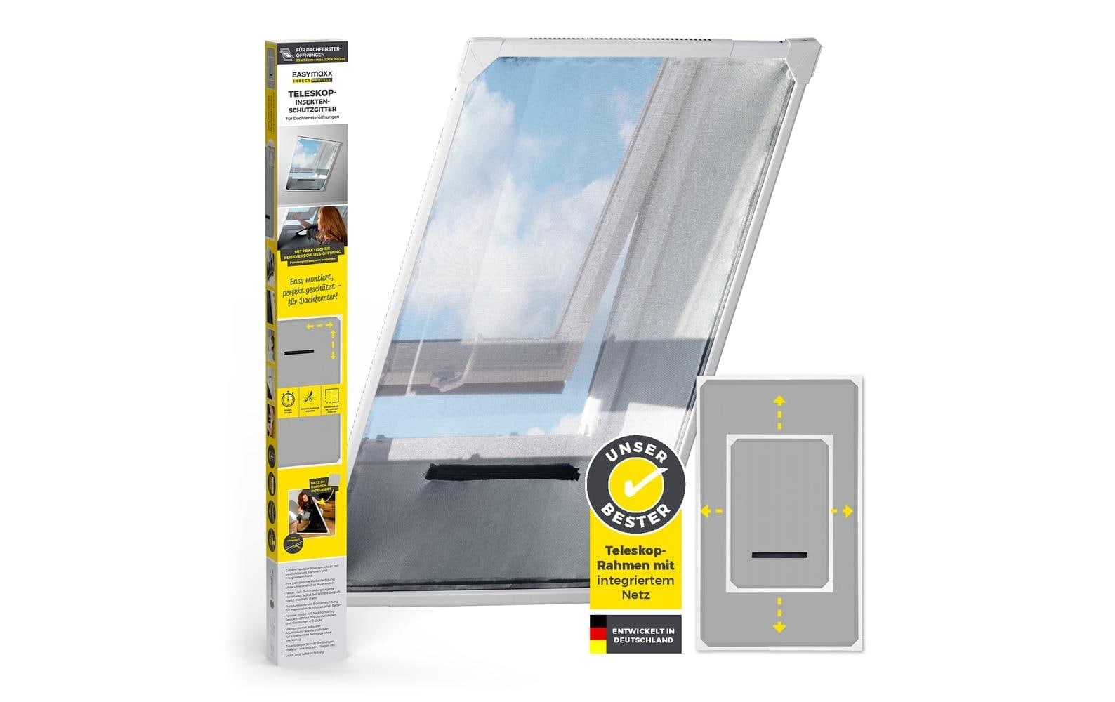 Image of EASYmaxx Insektenschutz-Vorhang "Dachfenster Magic Fit 160 x 100 cm" 1 Stk. tlg.