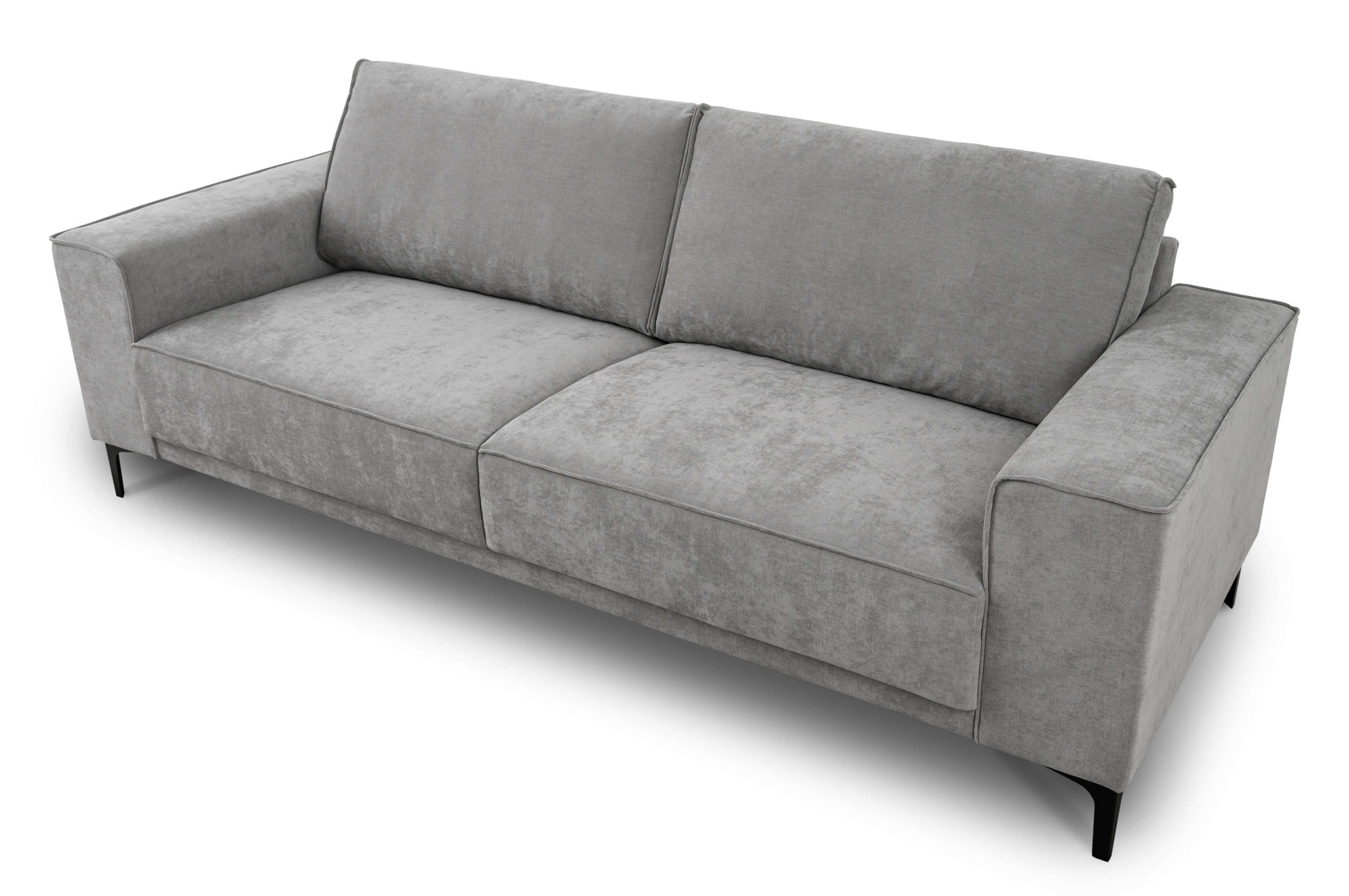 Places of Style 3-Sitzer »3er Sofa Oland, Struktur, Flachgewebe, Luxus-Microfaser, Boucle«, 224 cm, Wellenunterfederung, Skandi-Design, Metallfüsse