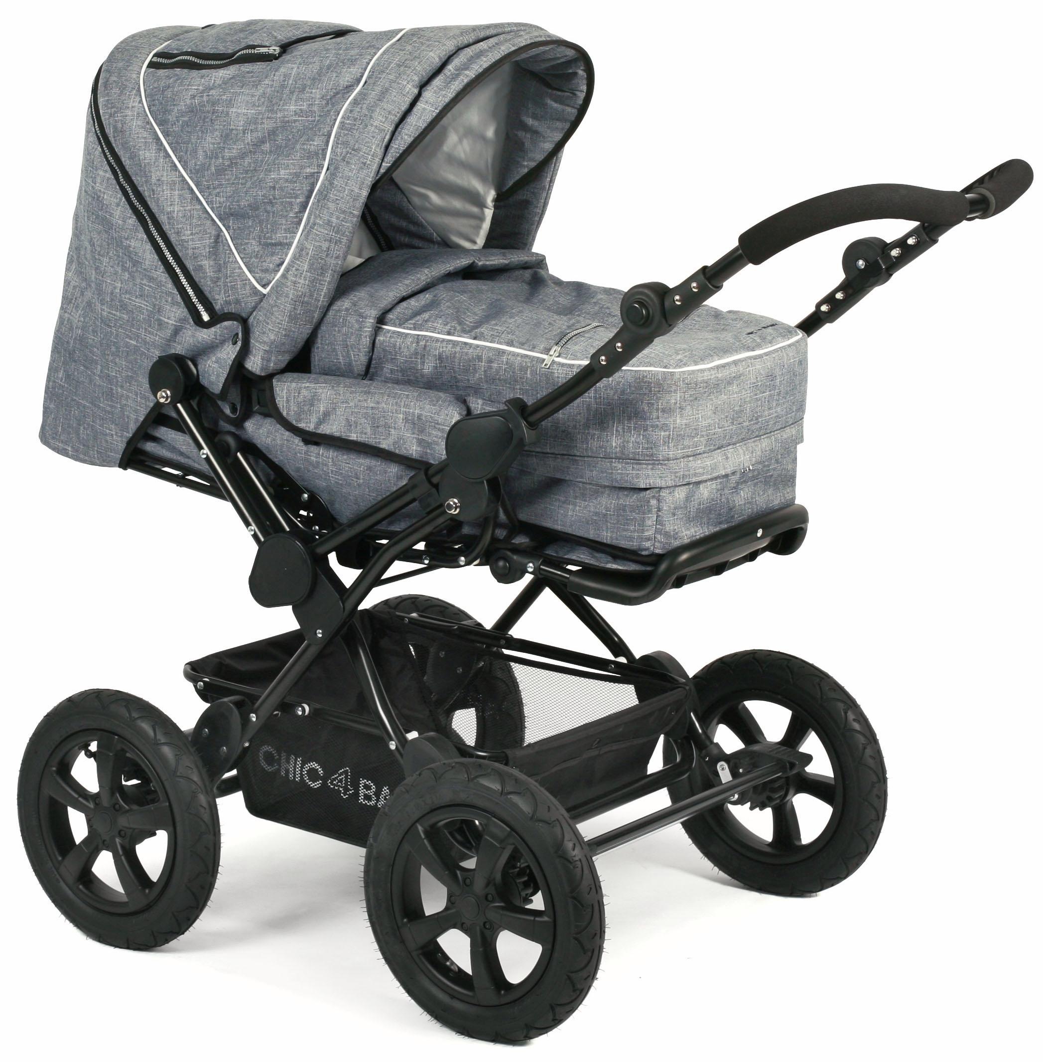 Image of CHIC4BABY Kombi-Kinderwagen »Viva jeans blue«, mit herausnehmbarer Tragetasche; Kinderwagen bei Ackermann Versand Schweiz