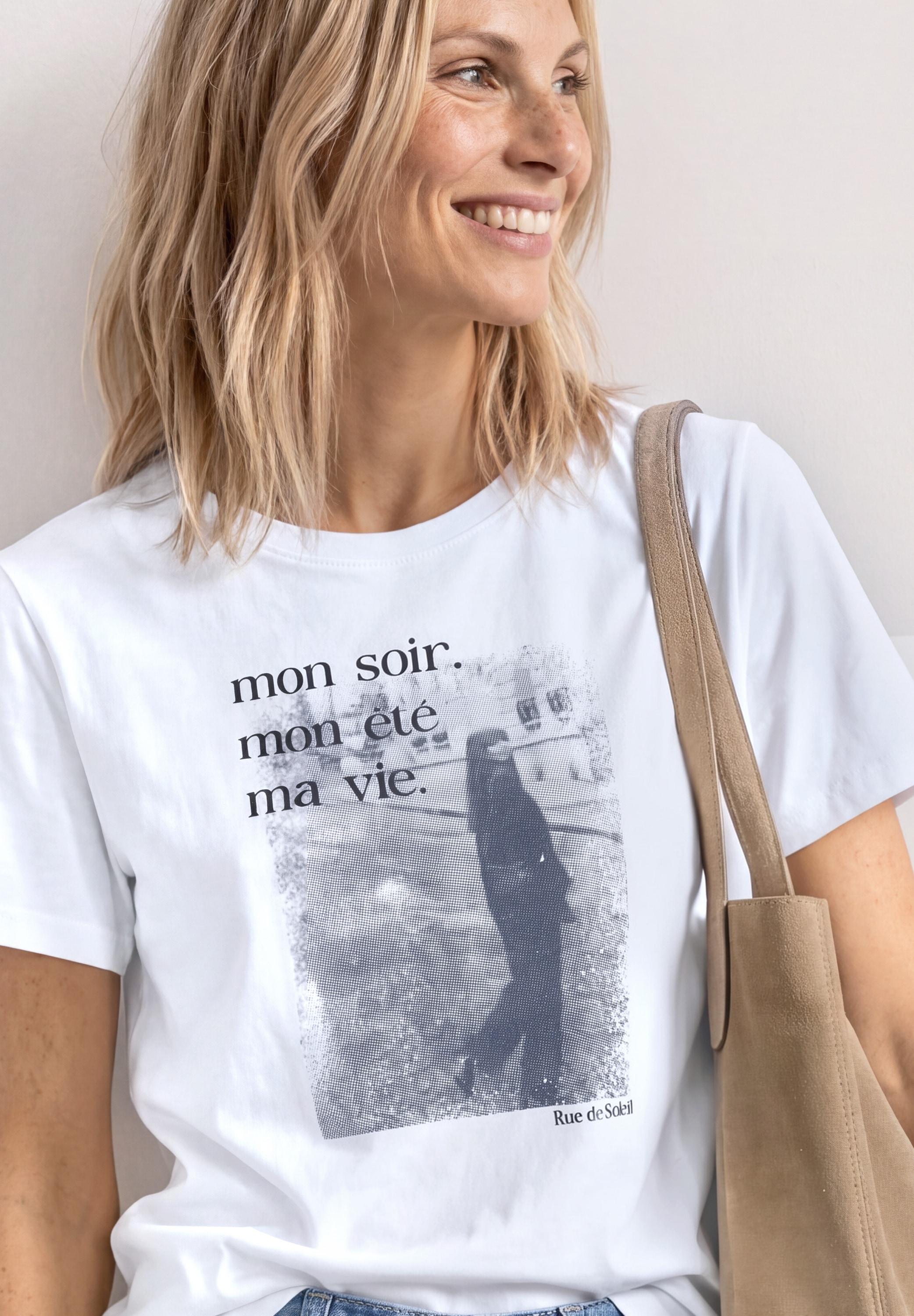 STREET ONE T-shirt imprimé avec impression photo, coton, encolure ronde