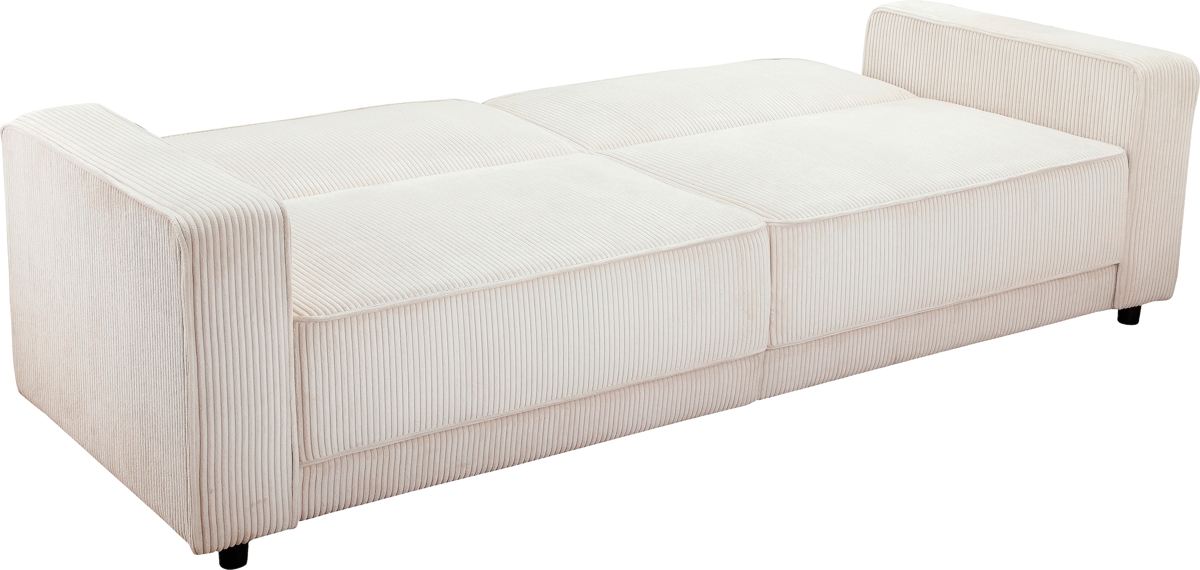 Dorel Home 3-Sitzer »Allie Schlafsofa 225 cm«, Bett-Funktion (108/190cm), trendiger Cord o. pflegeleichter Velours