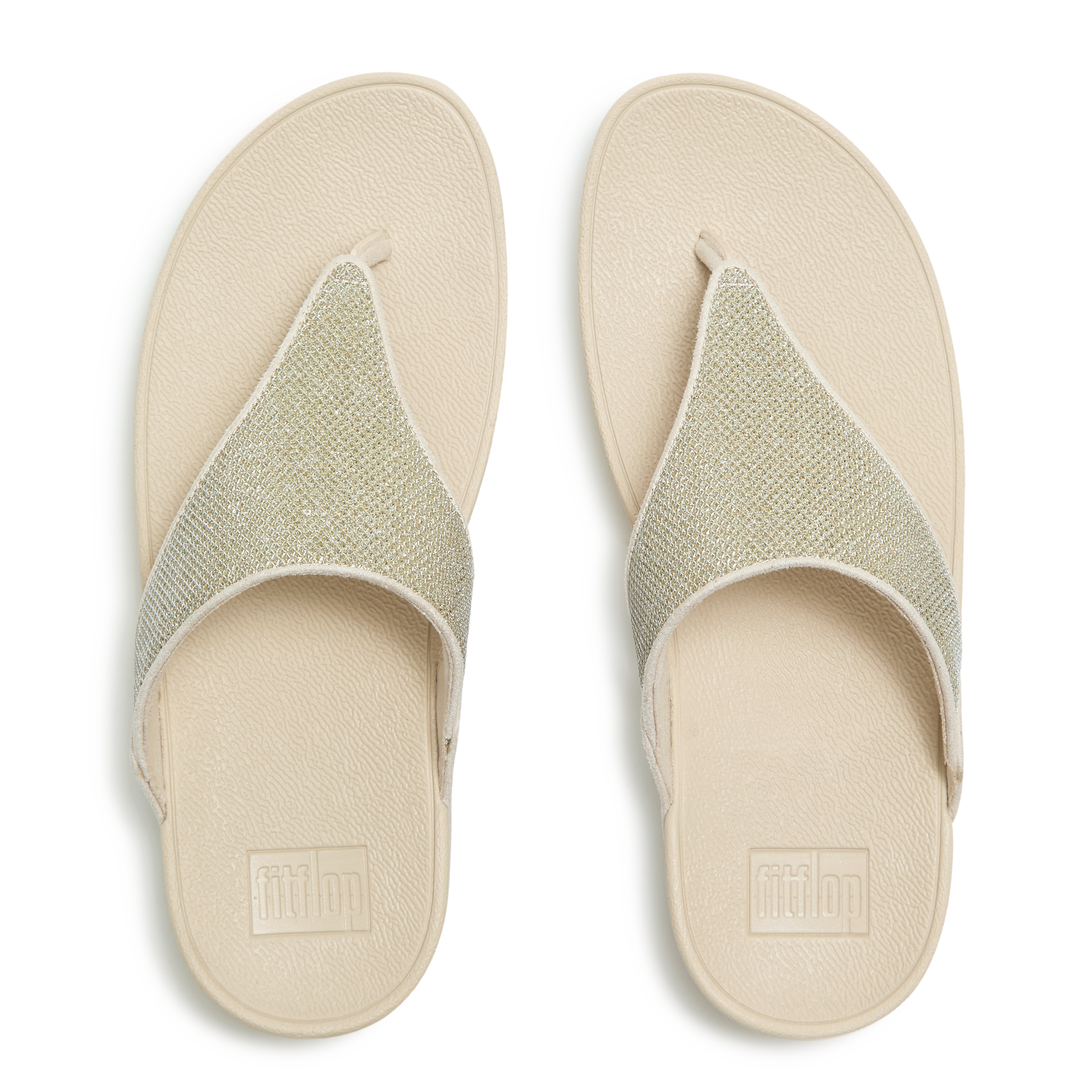 Fitflop Dianette »LULU SHIMMERGLITZ TOE-POST SANDALS«  Compensée, tongs, chaussure de bain, chaussure d'été avec détails pailletés