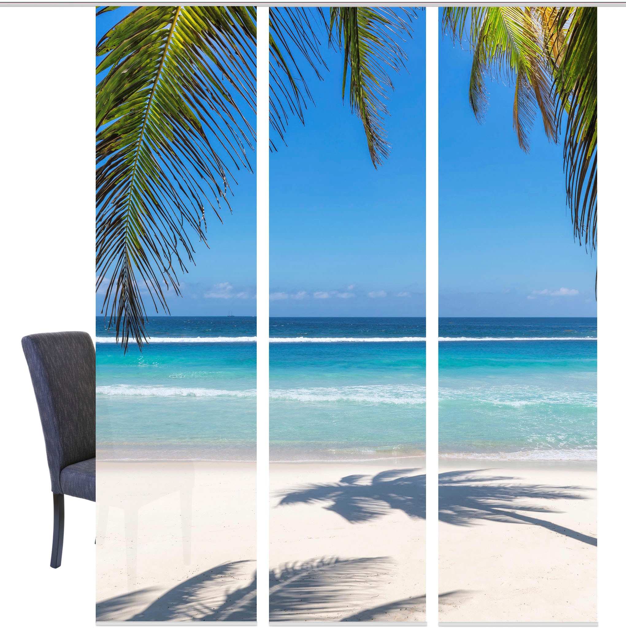 Image of HOME WOHNIDEEN Schiebegardine »TARAWA«, (3 St.), blickdicht, Digital bedruckt bei Ackermann Versand Schweiz