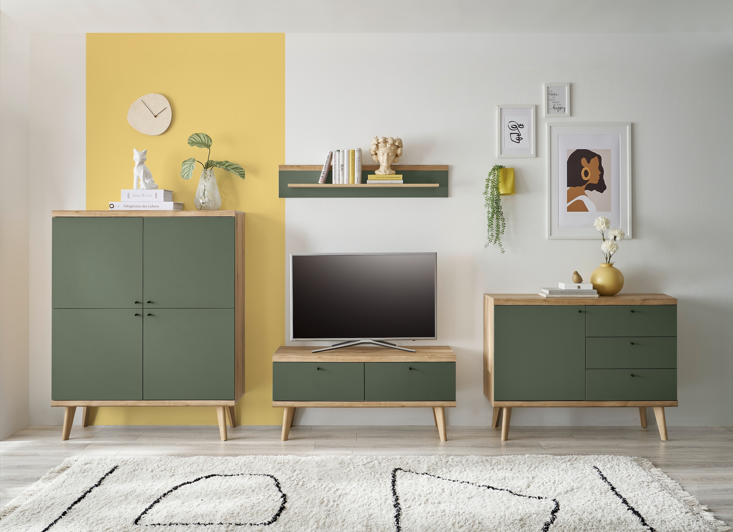 Image of Home affaire Wohnwand "MAVAS" Set, 4 Stk. tlg.
