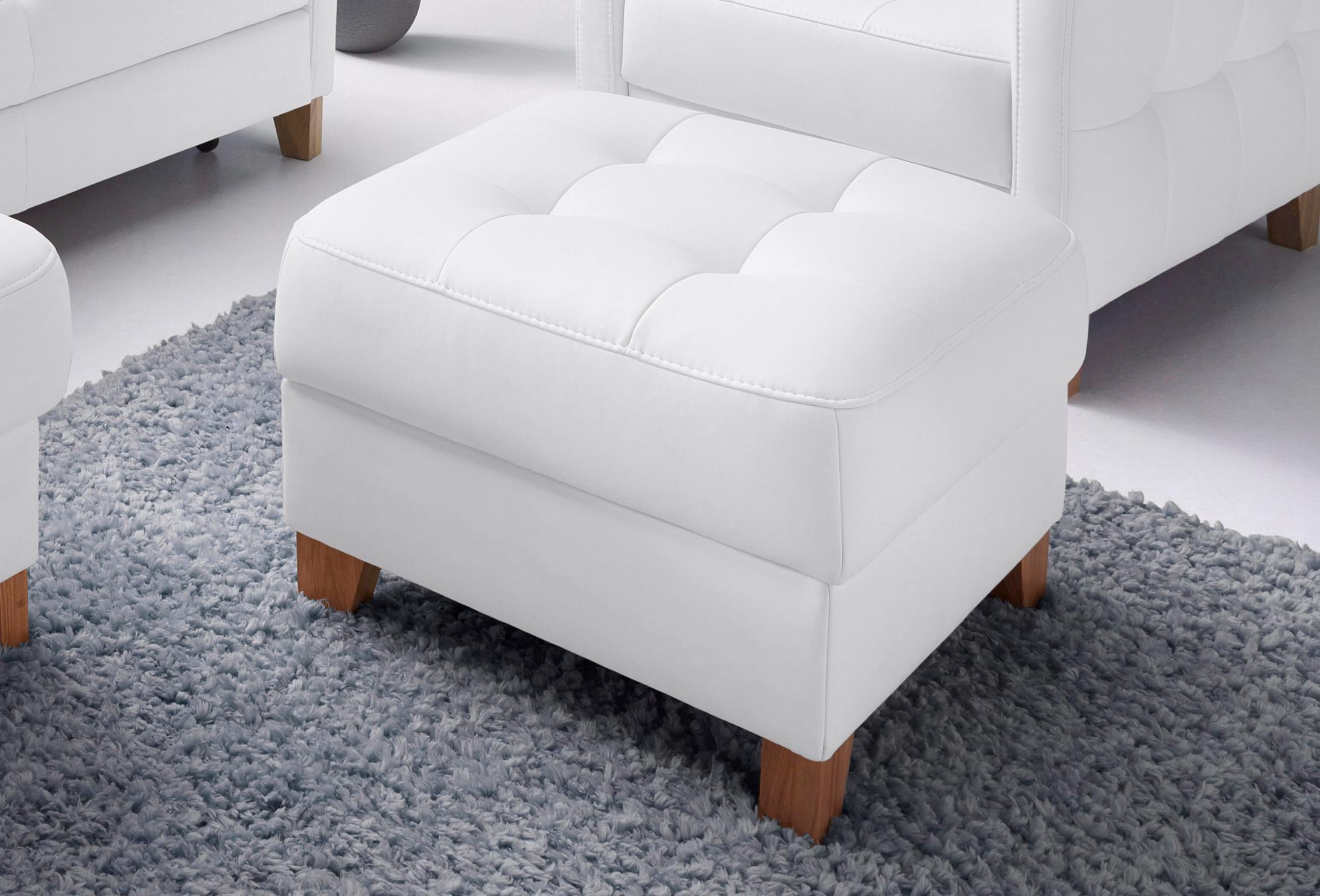 Image of exxpo - sofa fashion Hocker "Elio bequemer Sitzkomfort und aufwendiger Detailverarbeitung" mit Staufach unter der Sitzfläche