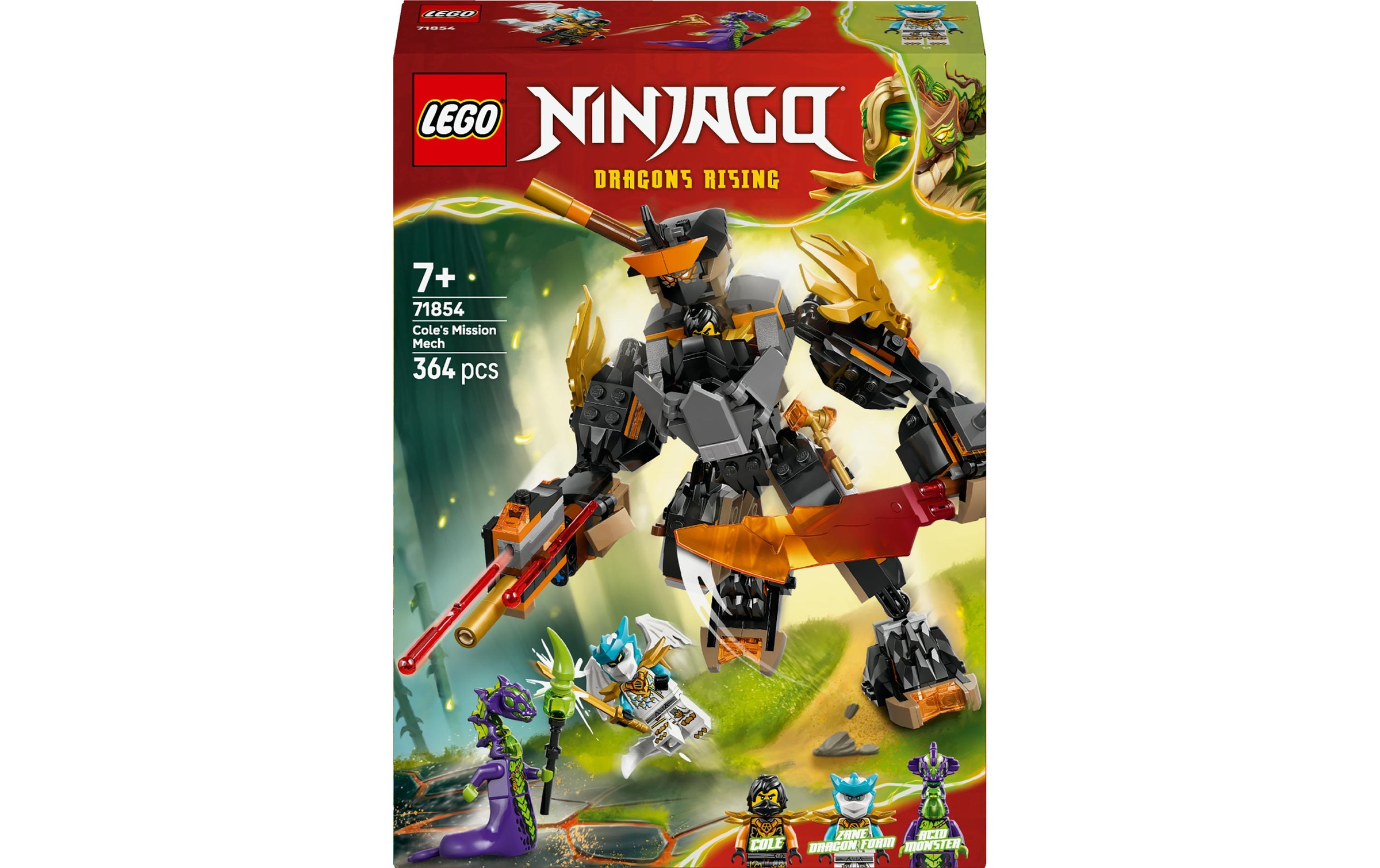 Bunt Konstruktionsspielsteine "Ninjago Coles Action-Mech Und Drachen-Zane 71854" Kategorie: Fantasy-Welt