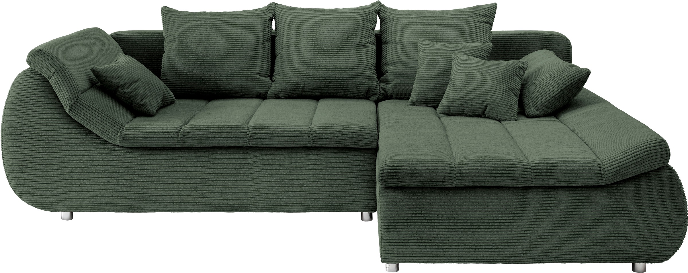 INOSIGN Ecksofa »Imola elegant und bequem, aktuelle Steppung im Sitz, L-Form«, wahlweise mit Bettfunktion