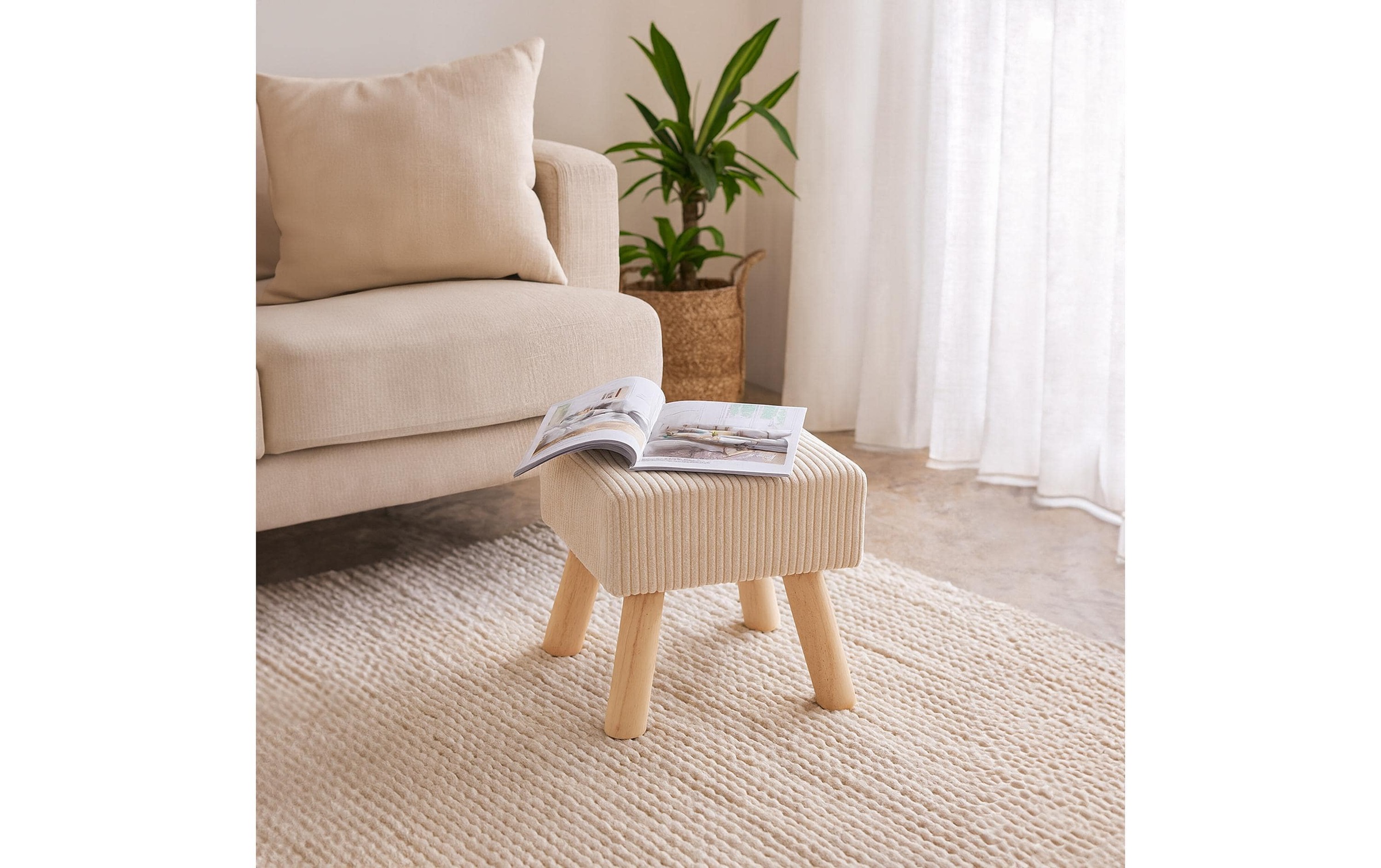 relaxdays Hocker »Cord 30 x 30 cm«