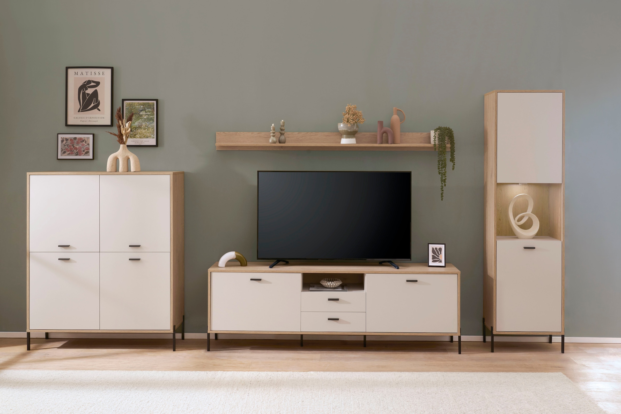 Image of Home affaire Wohnwand "Fredericia, moderne Anbauwand, Komplettset in Kaschmir" Set, 4 Stk. tlg.