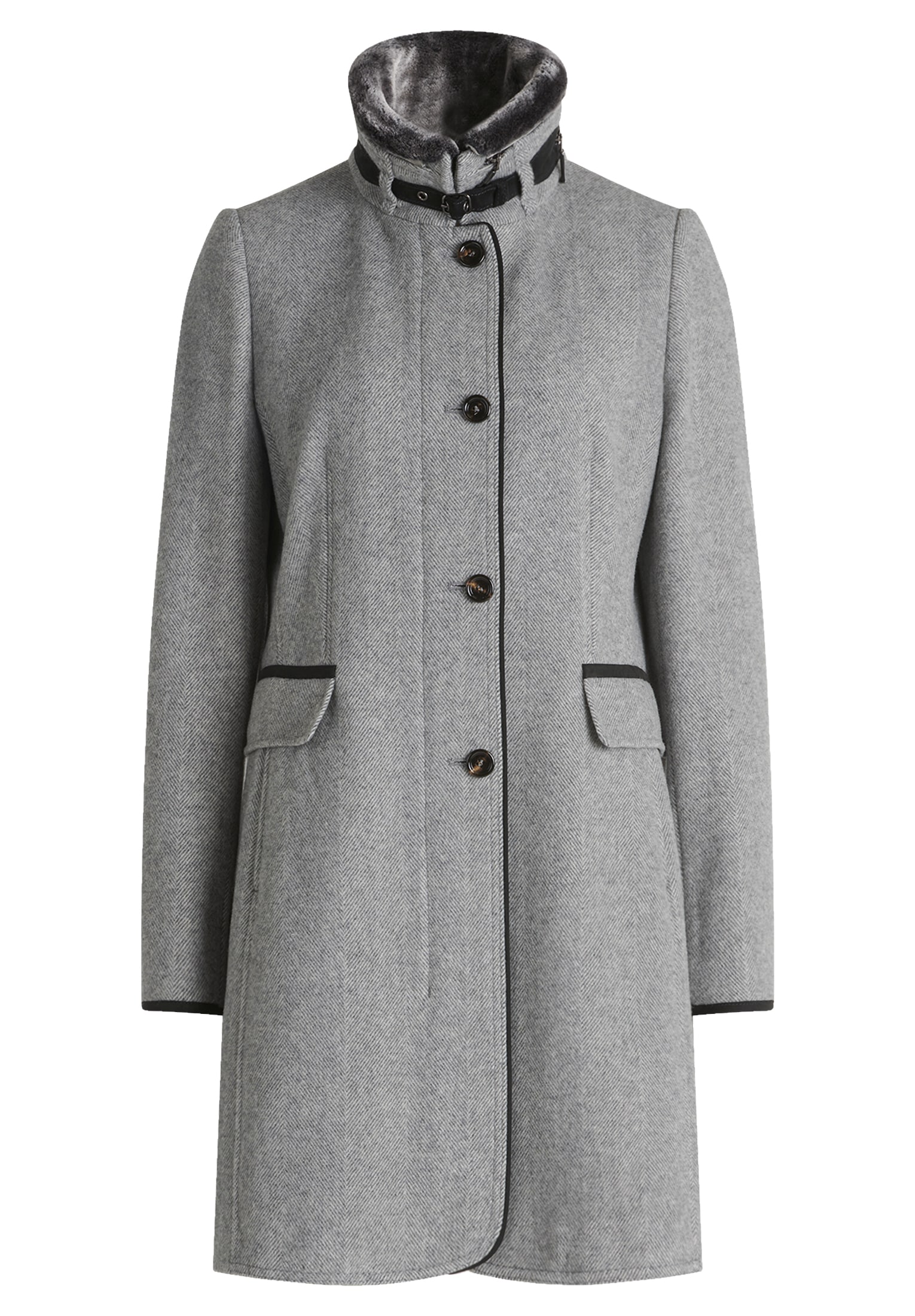 Gil Bret Manteau en laine mit Wolle, Stehkragen und Knopfleiste