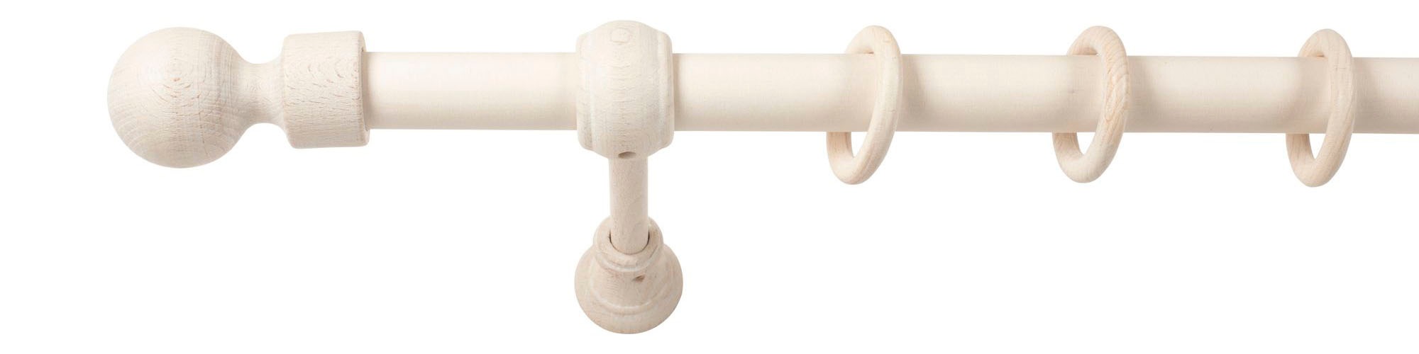 SN DECO GROUP Gardinenstange »Giro«, 1 läufig-läufig, Fixmass, 28 mm, Holz, verschiedene Längen und Farben, Komplettset