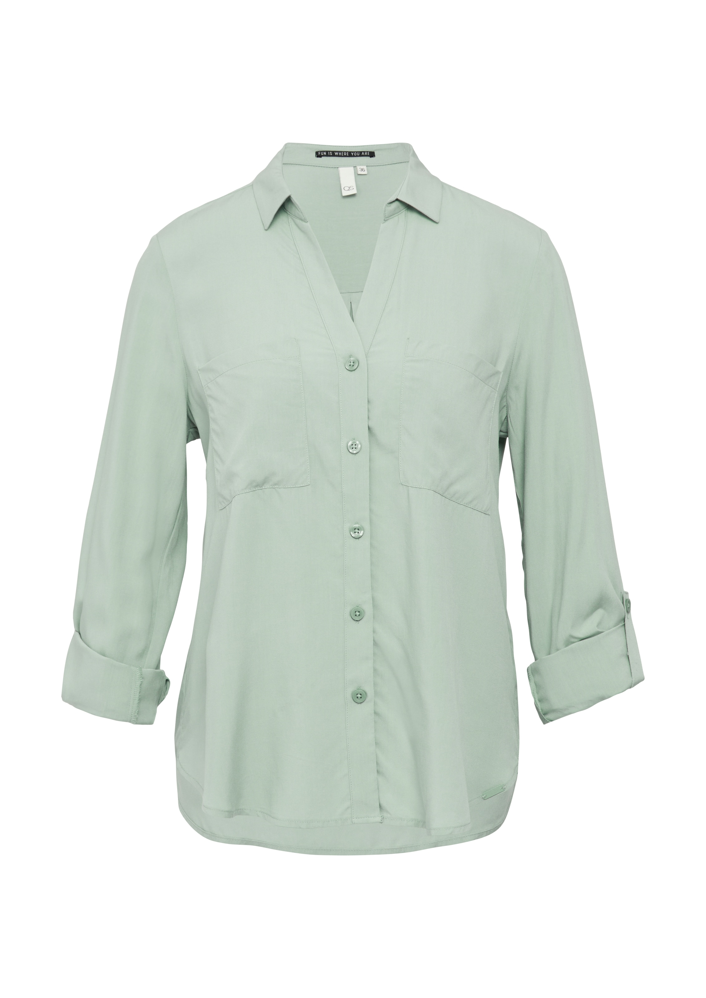 QS Hemdbluse mit Turn-Up Ärmeln