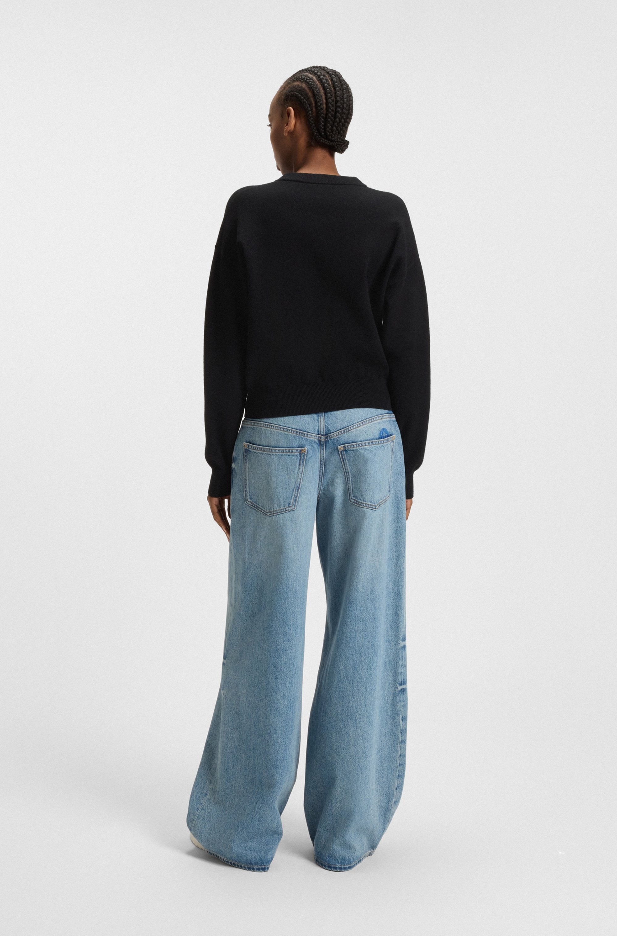 HUGO Blue Strickpullover »Slogix« mit Swirl-Logo