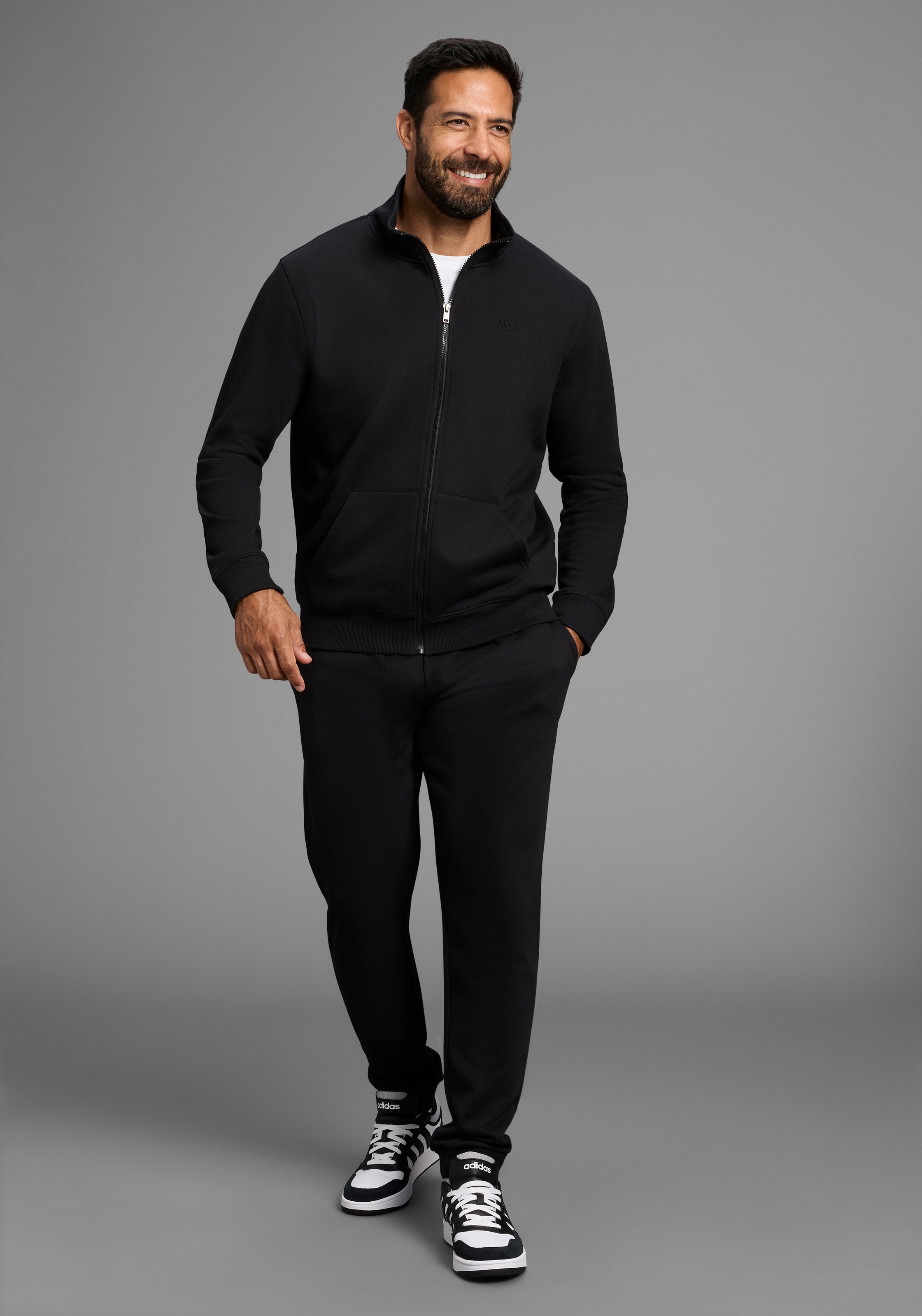 Image of Mans World Sweatjacke "Jogginganzug" Set, für Sport und Freizeit auch in Grosse Grössen