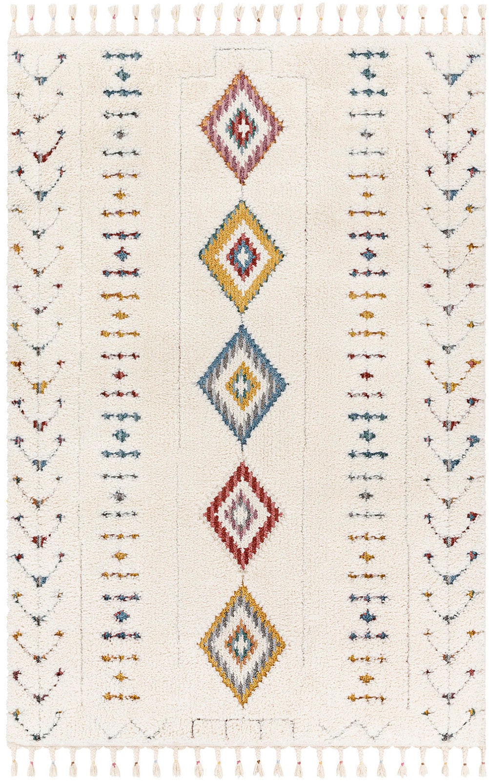 Livabliss Tapis à poils longs »MARACAIBO« Rectangulaire 35 mm Höhe Shaggy Hochflorteppich, Weicher, Flauschiger, Boho Wohnzimmerteppich