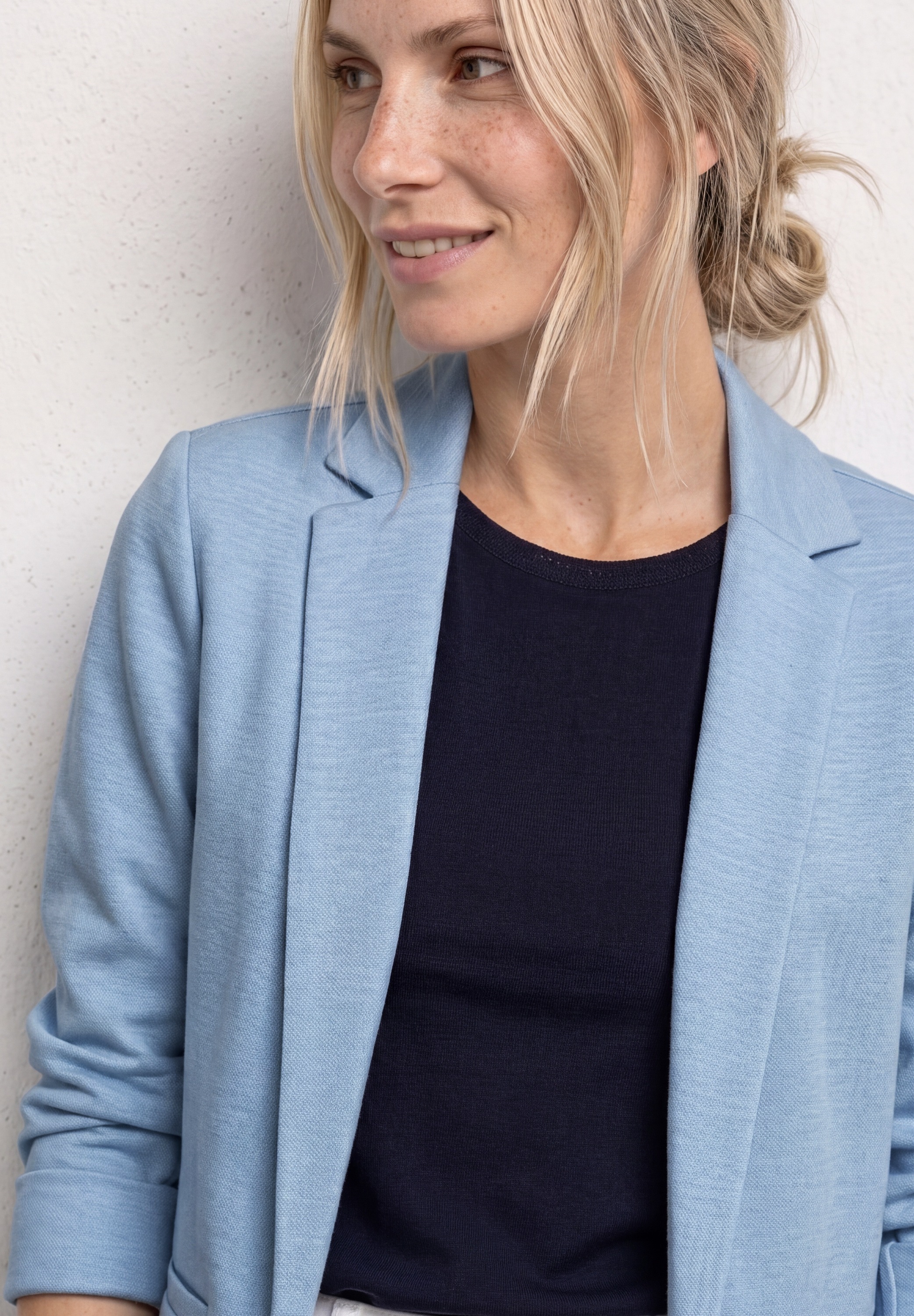 STREET ONE Veste blazer coupe longue et ouverte