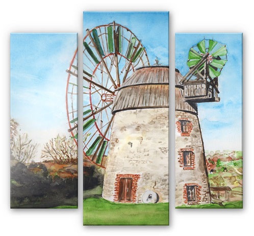 Image of Wall-Art Mehrteilige Bilder »Holland Windmühle (3-teilig)«, (Set, 3 St.) bei Ackermann Versand Schweiz