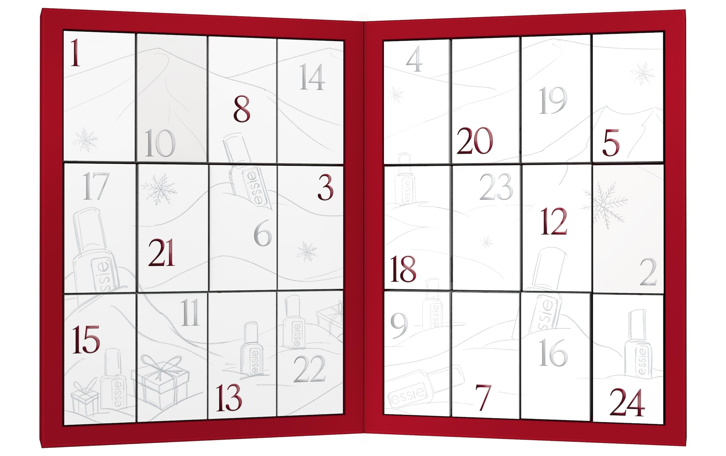 essie Calendrier de l'Avent pour les cosmétiques »Adventskalender 2026 Nagellack/Nagelpflege«