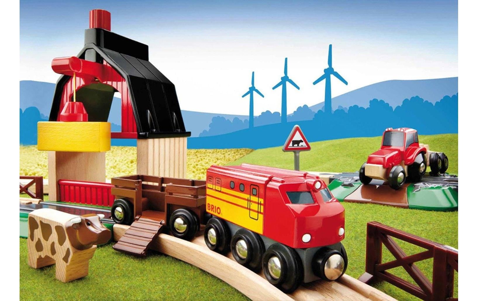 BRIO® Spielzeugeisenbahn-Gebäude »BRIO® WORLD Bauernhof Set«, (Set)