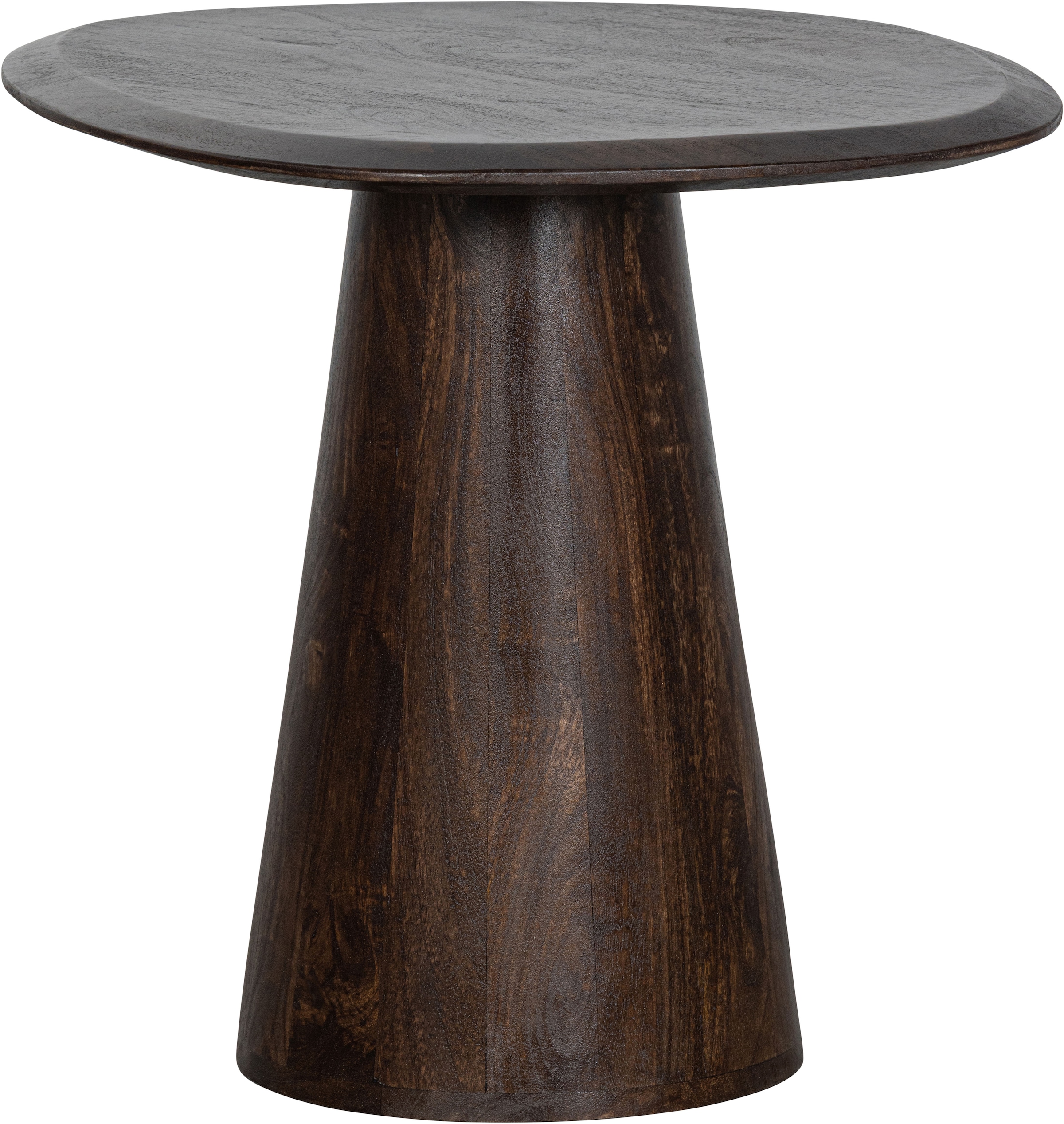 WOOOD Beistelltisch »Posture aus Mangoholz mit organischer Platte und Standfuss 60x53x51 cm« Tragkraft 15 kg, Standfuss Ø 16–29 cm, Plattendicke 3 cm