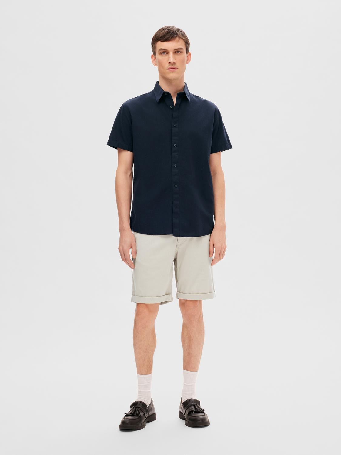 SELECTED HOMME Kurzarmhemd »SLHREG-SUN SHIRT SS NOOS«