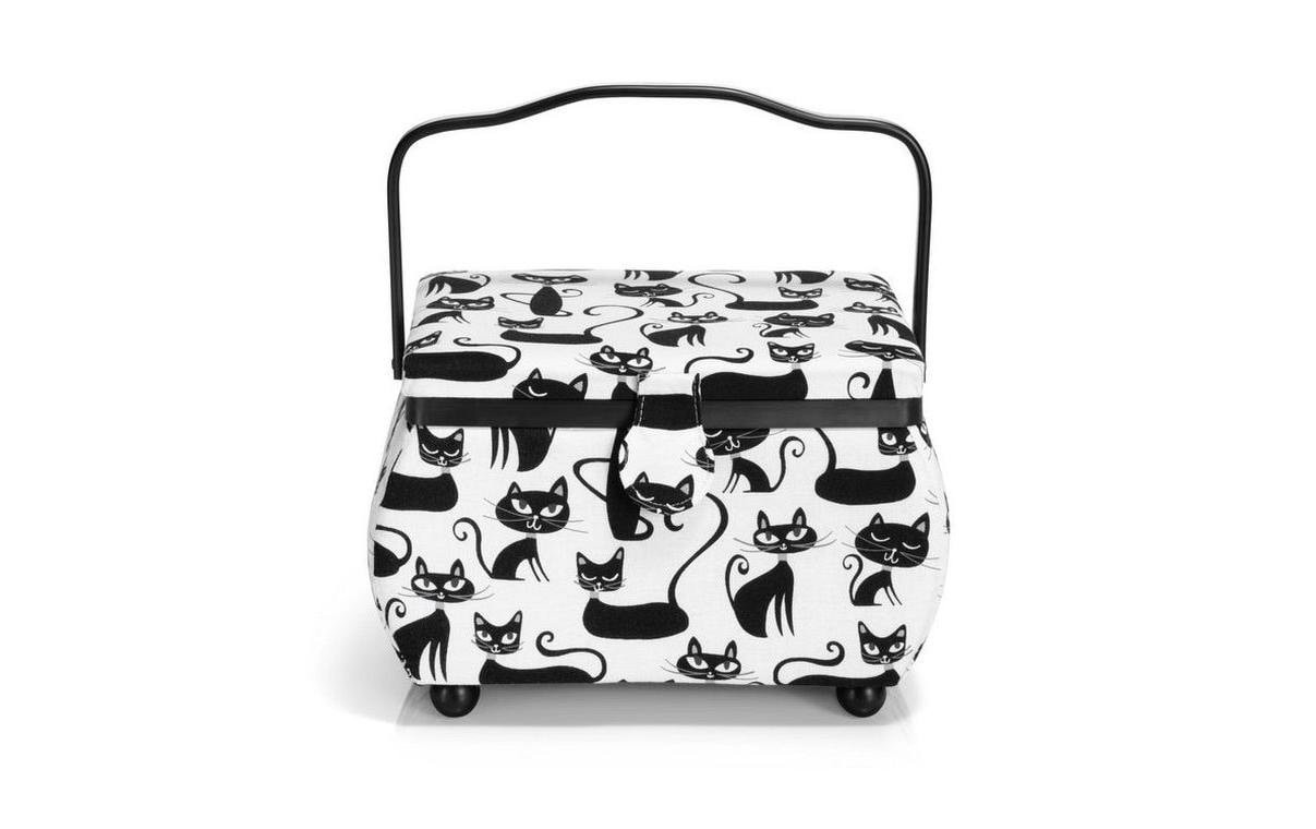 Image of Prym Kiste "Cats Schwarz/Weiss, M"
